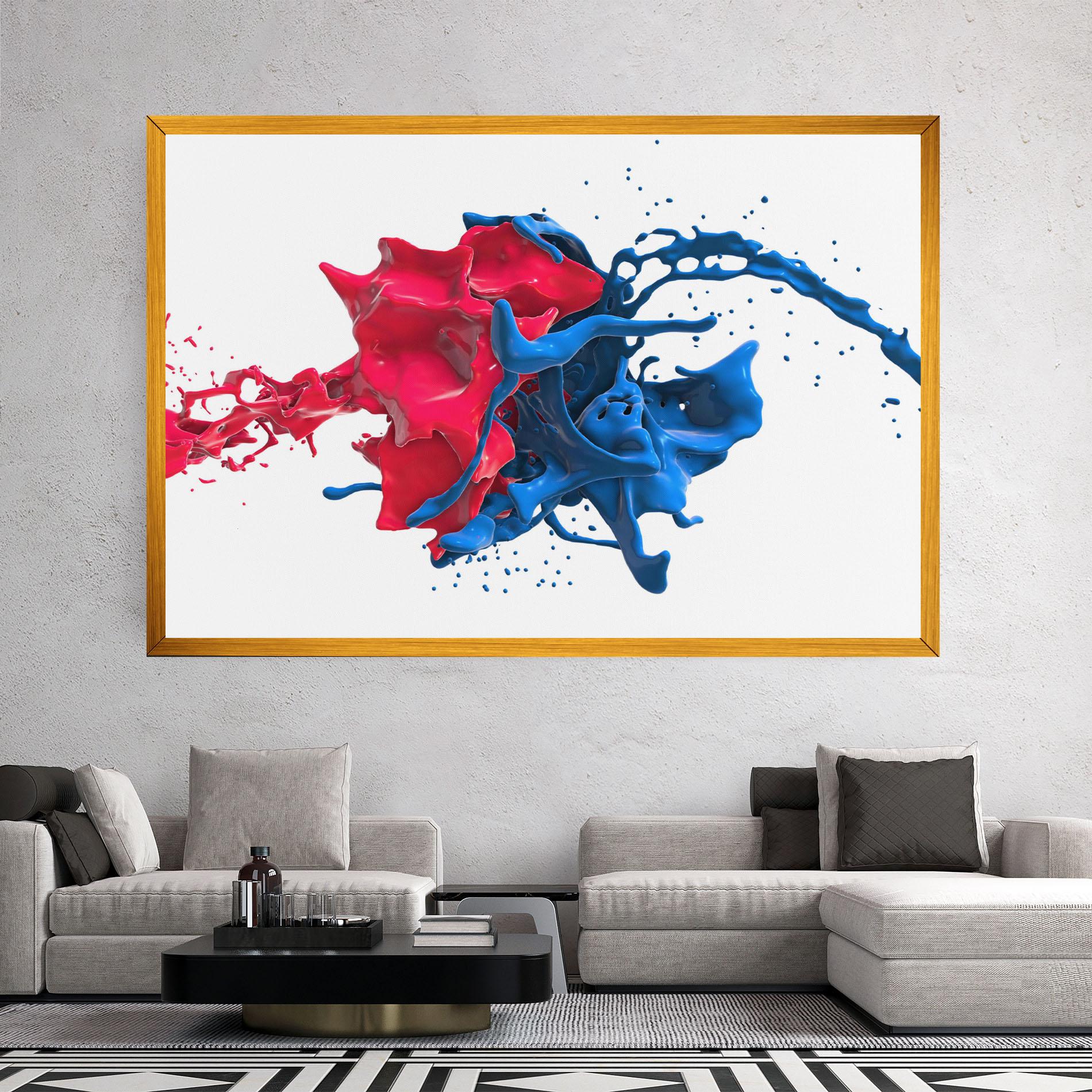 Tablou Canvas Pink And Blue Splash mockup 2