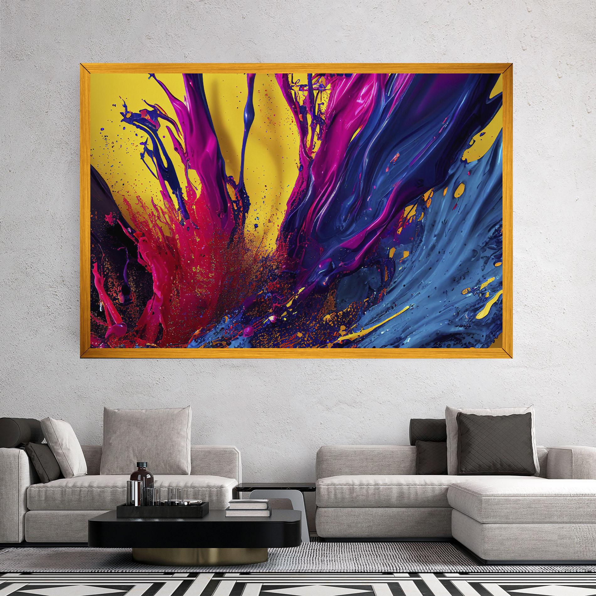 Tablou Canvas Purple And Blue Splash mockup 2