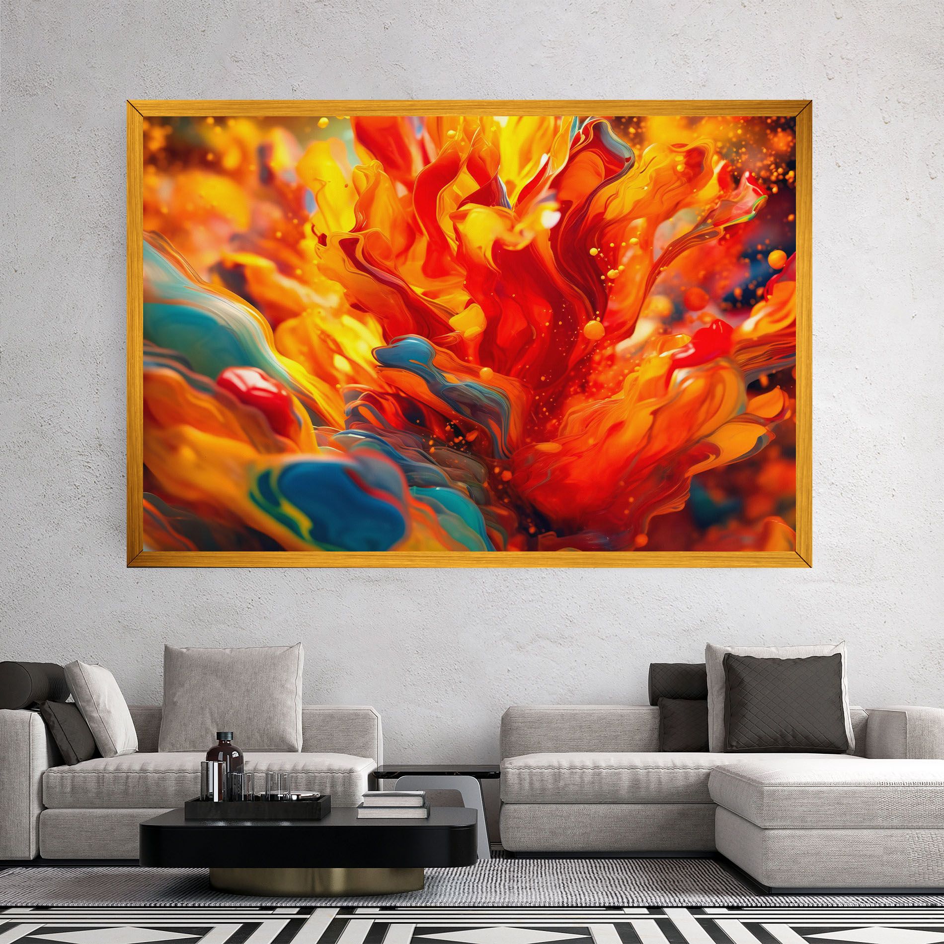 Red Color Flames mockup 2