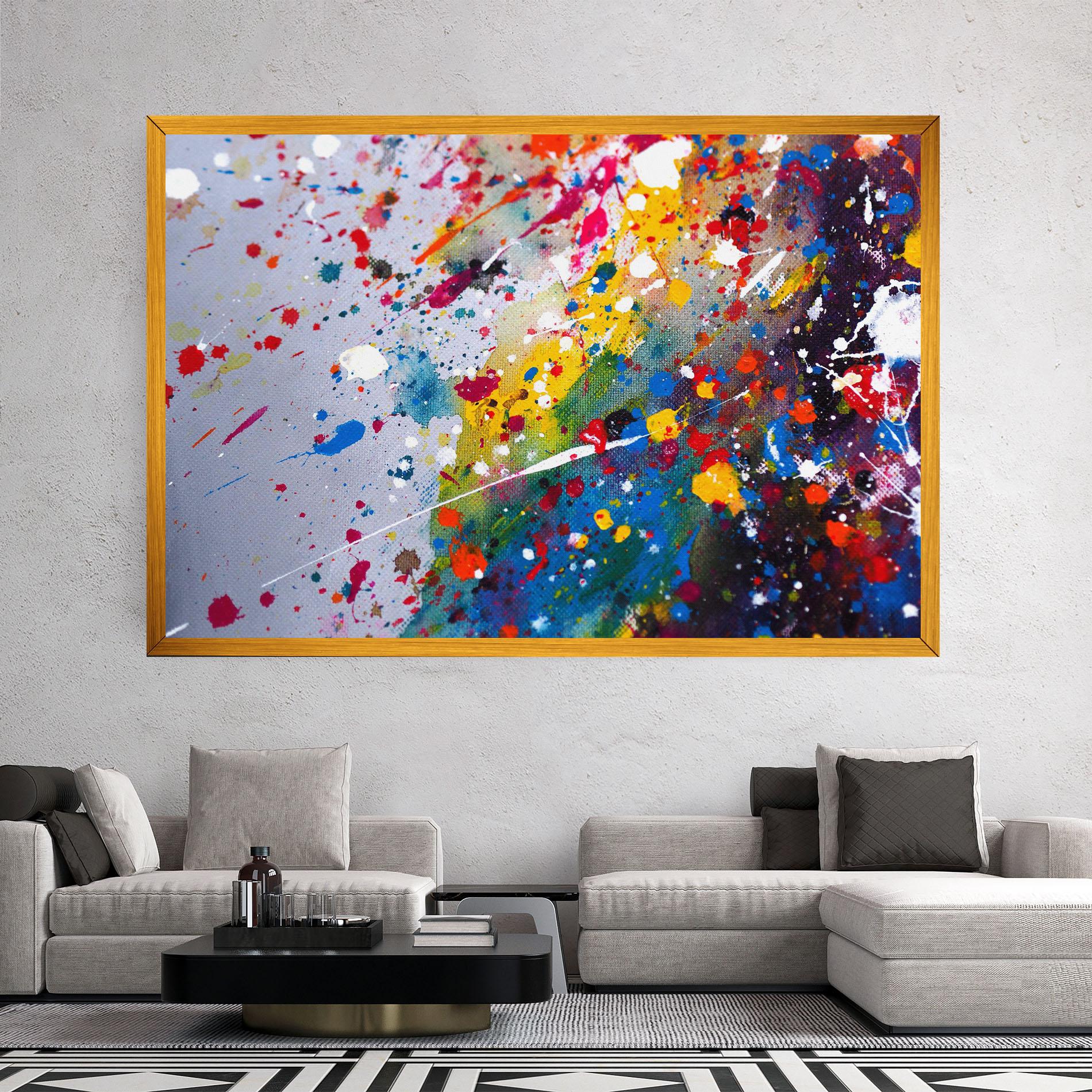 Tablou Canvas Watercolor Drops mockup 2