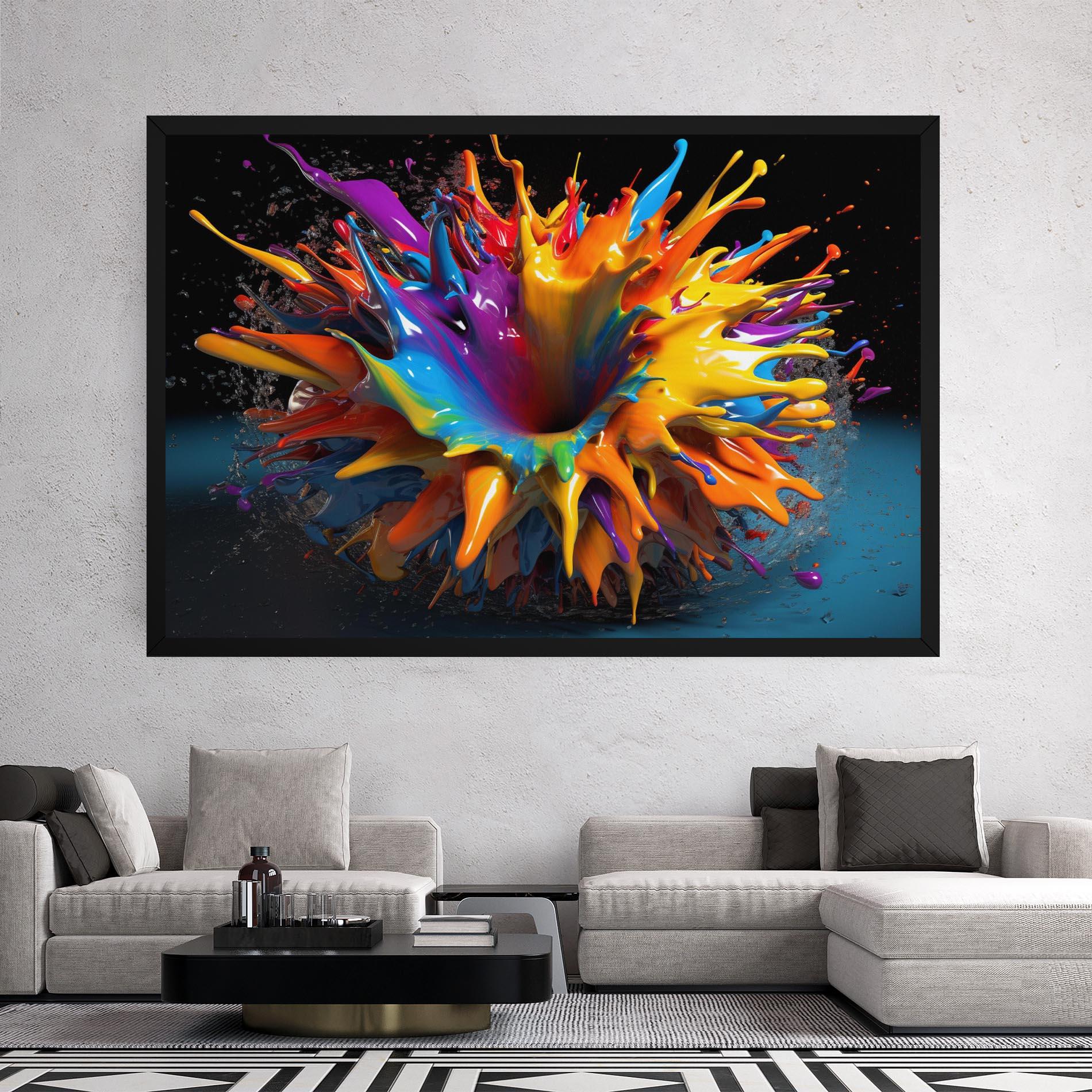 Tablou Canvas 3d Color Splash mockup 2