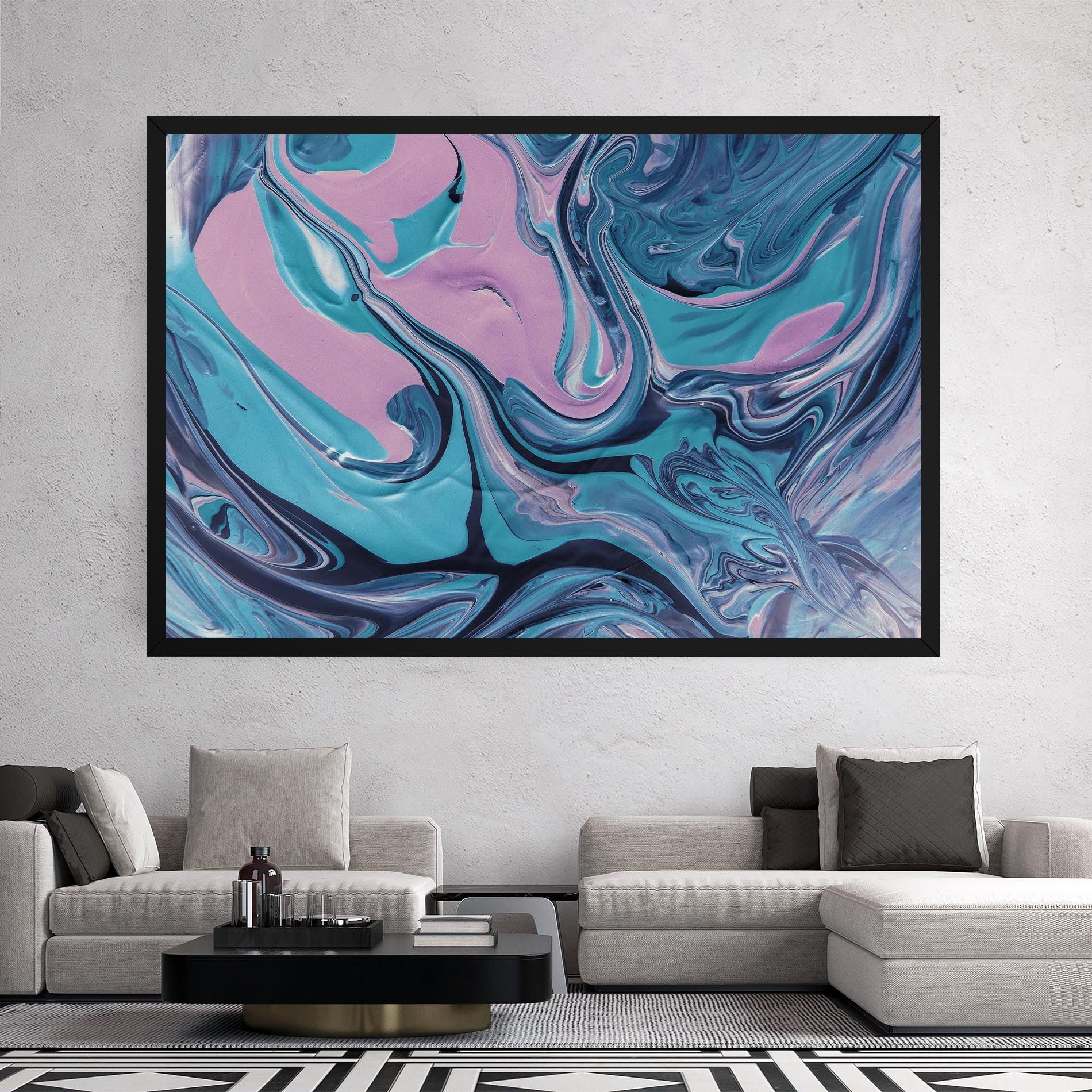 Abstract Blue And Pink mockup 2