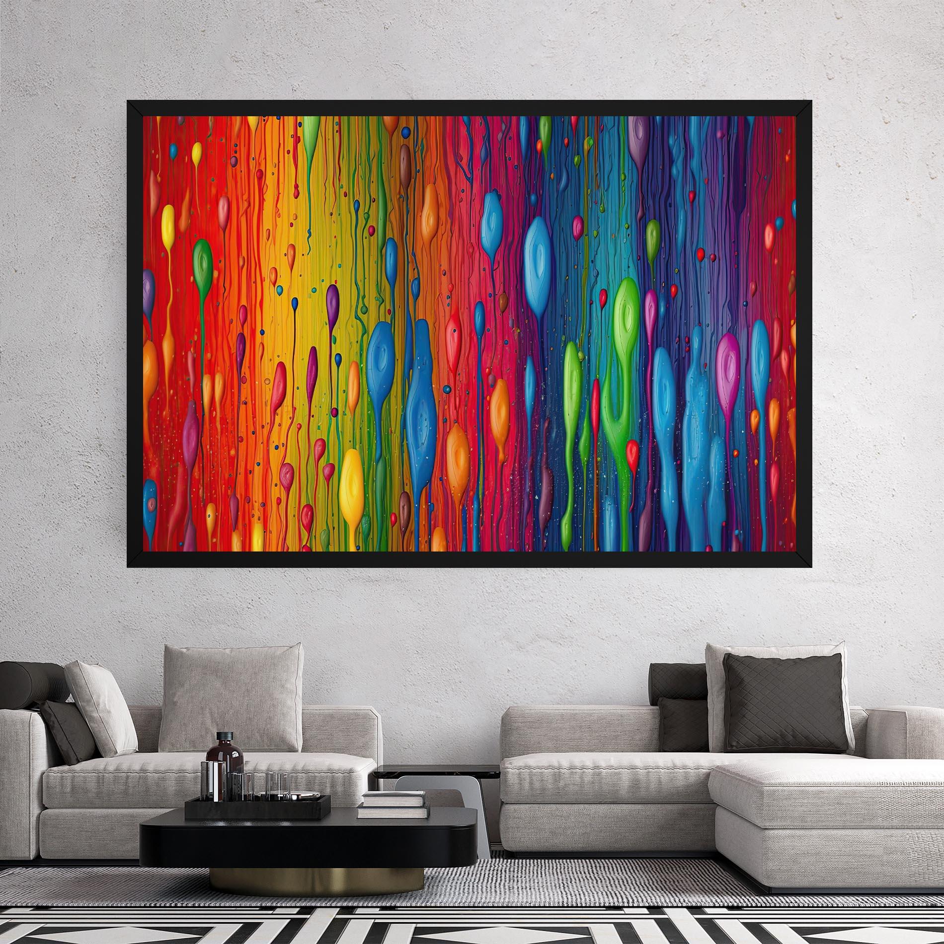 Tablou Canvas Abstract Rainbow Pattern mockup 2