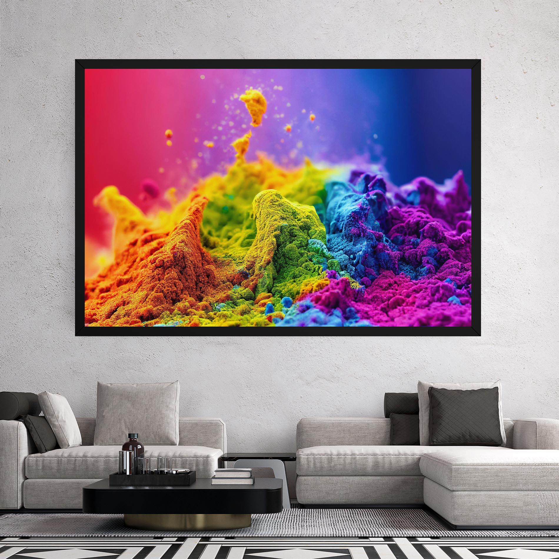Tablou Canvas Color Powder Explosion mockup 2