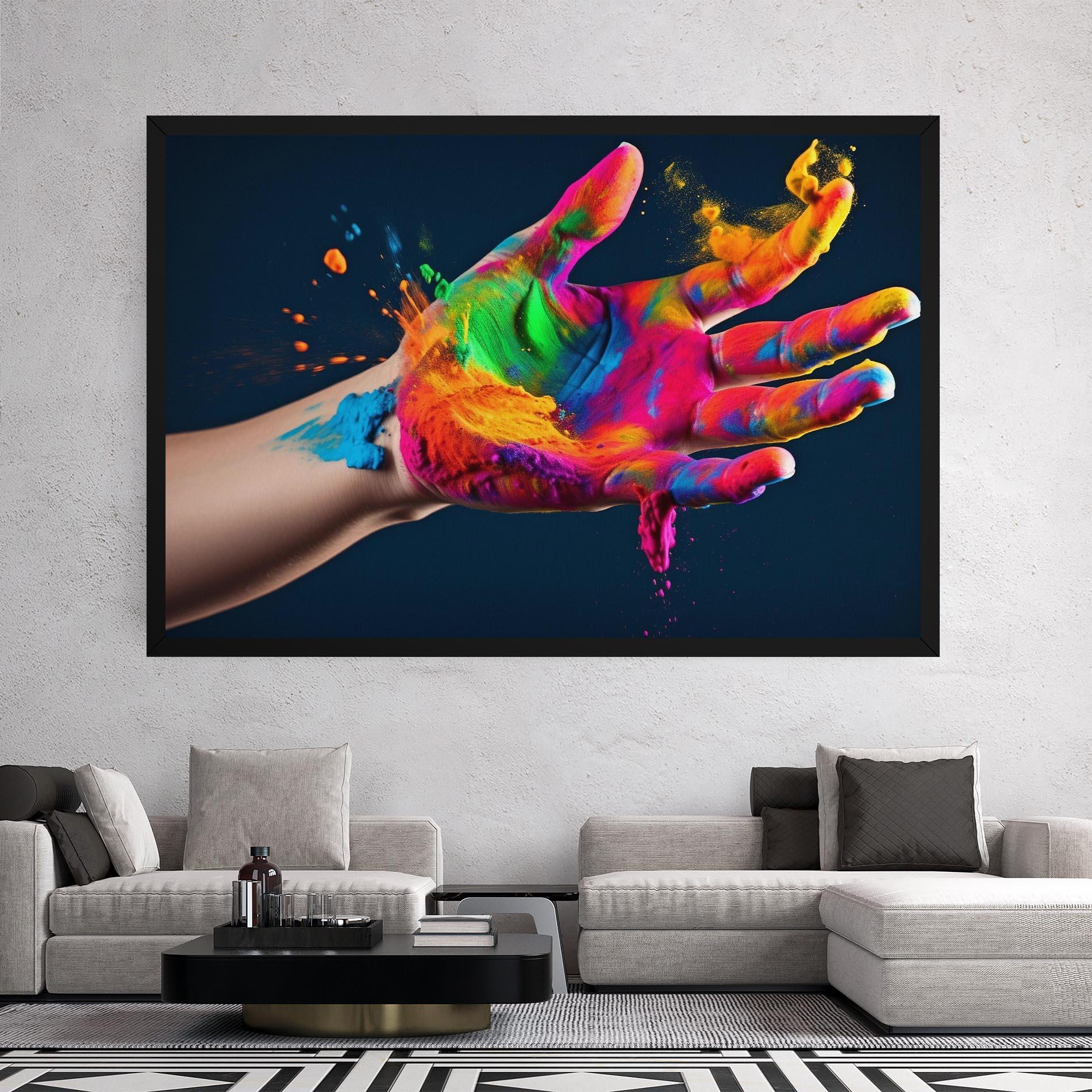 Tablou Canvas Colorful Hand mockup 2