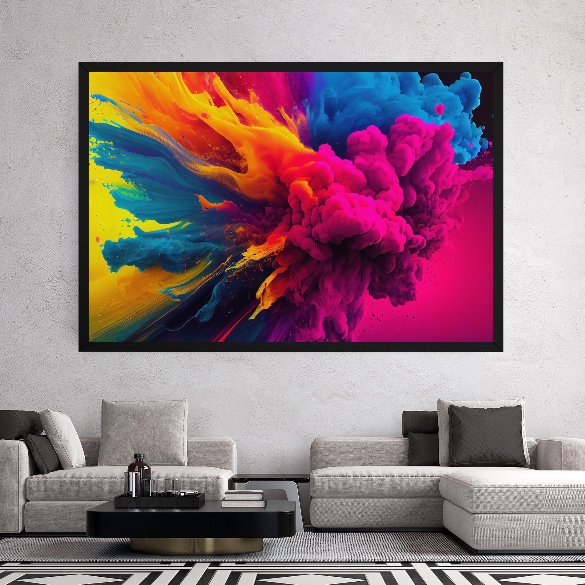 Tablou Canvas Colorful Paint Explosion mockup 2