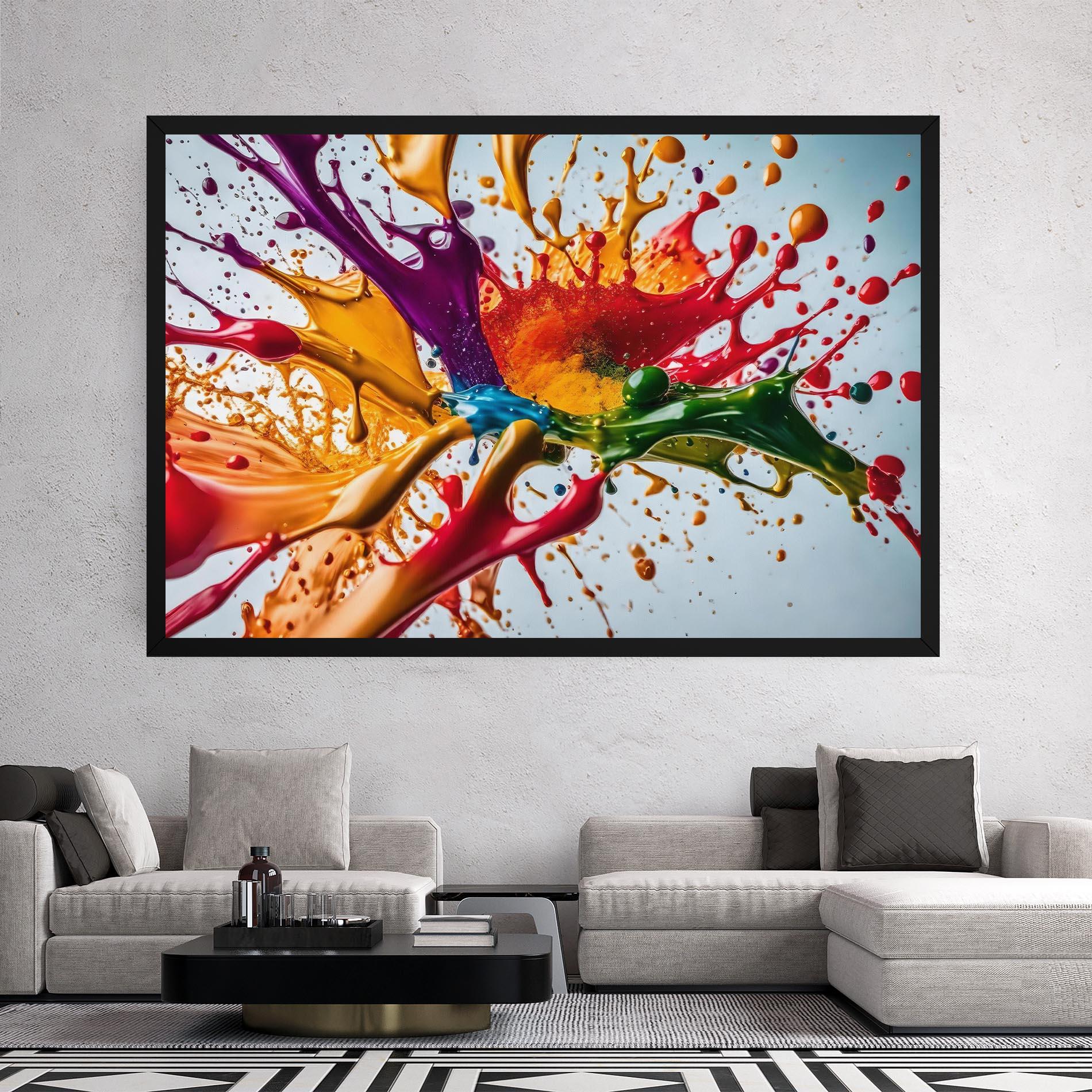 Tablou Canvas Colorful Yellow Rainbow mockup 2