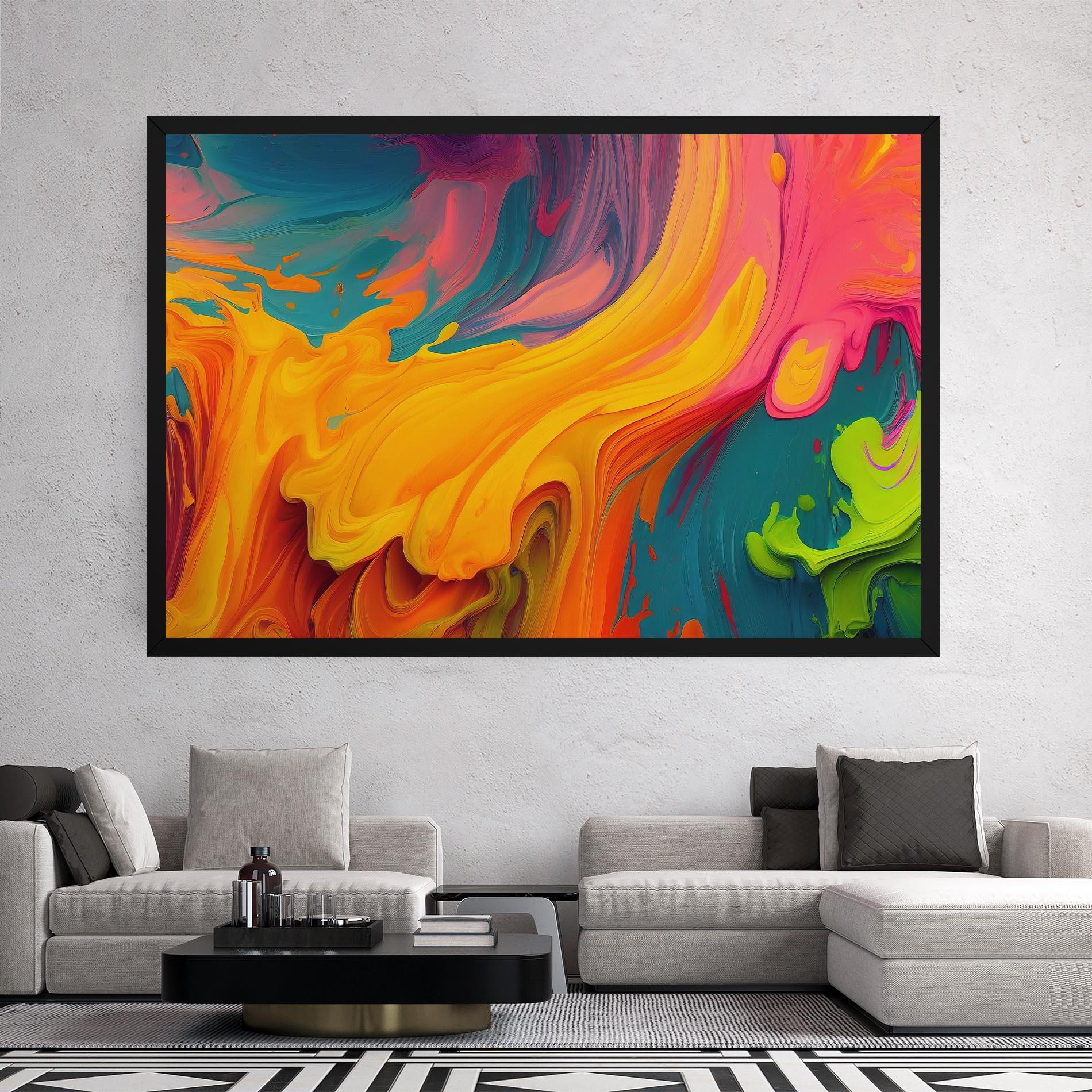 Tablou Canvas Dried Mixed Paint mockup 2