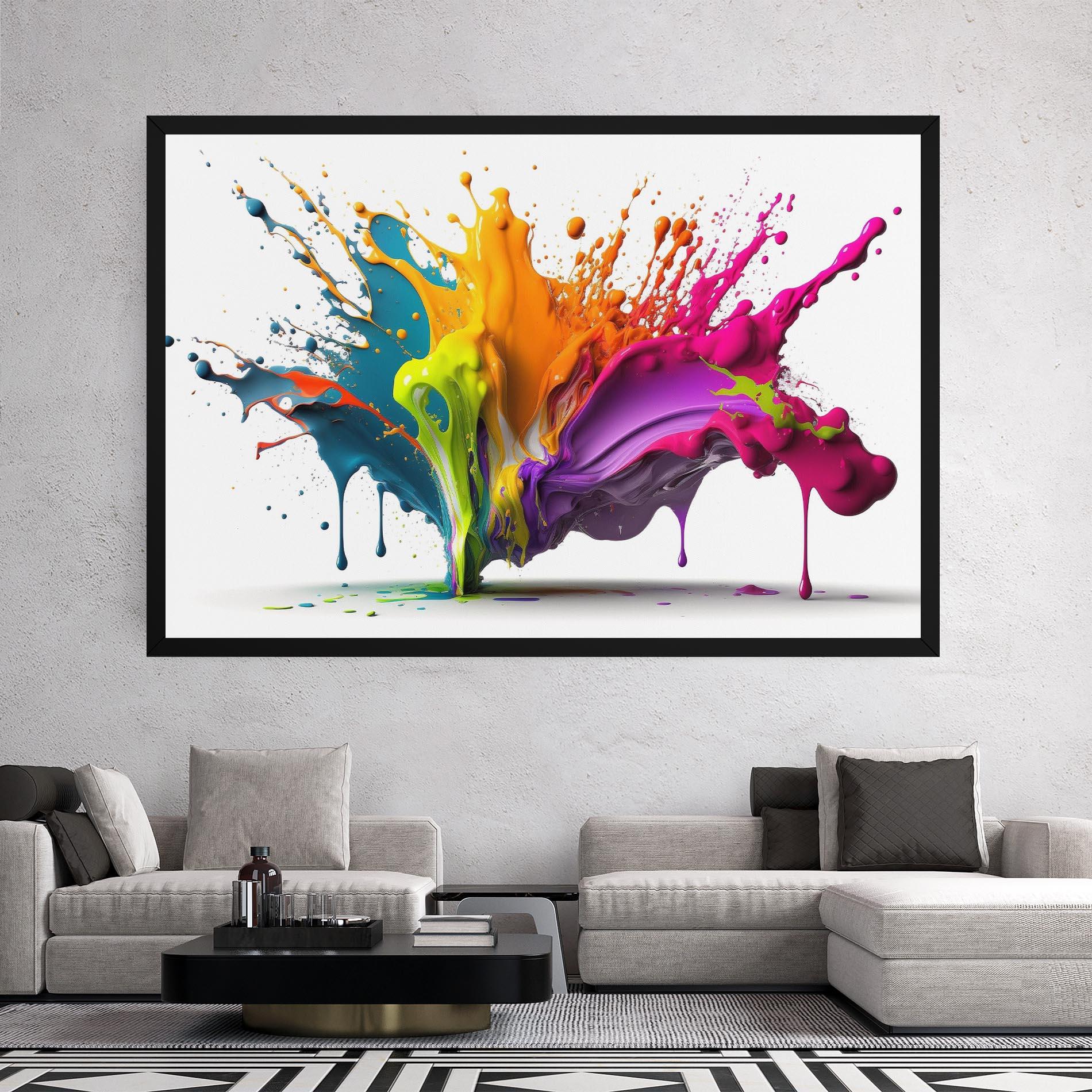 Tablou Canvas Exploding Mixed Liquid mockup 2