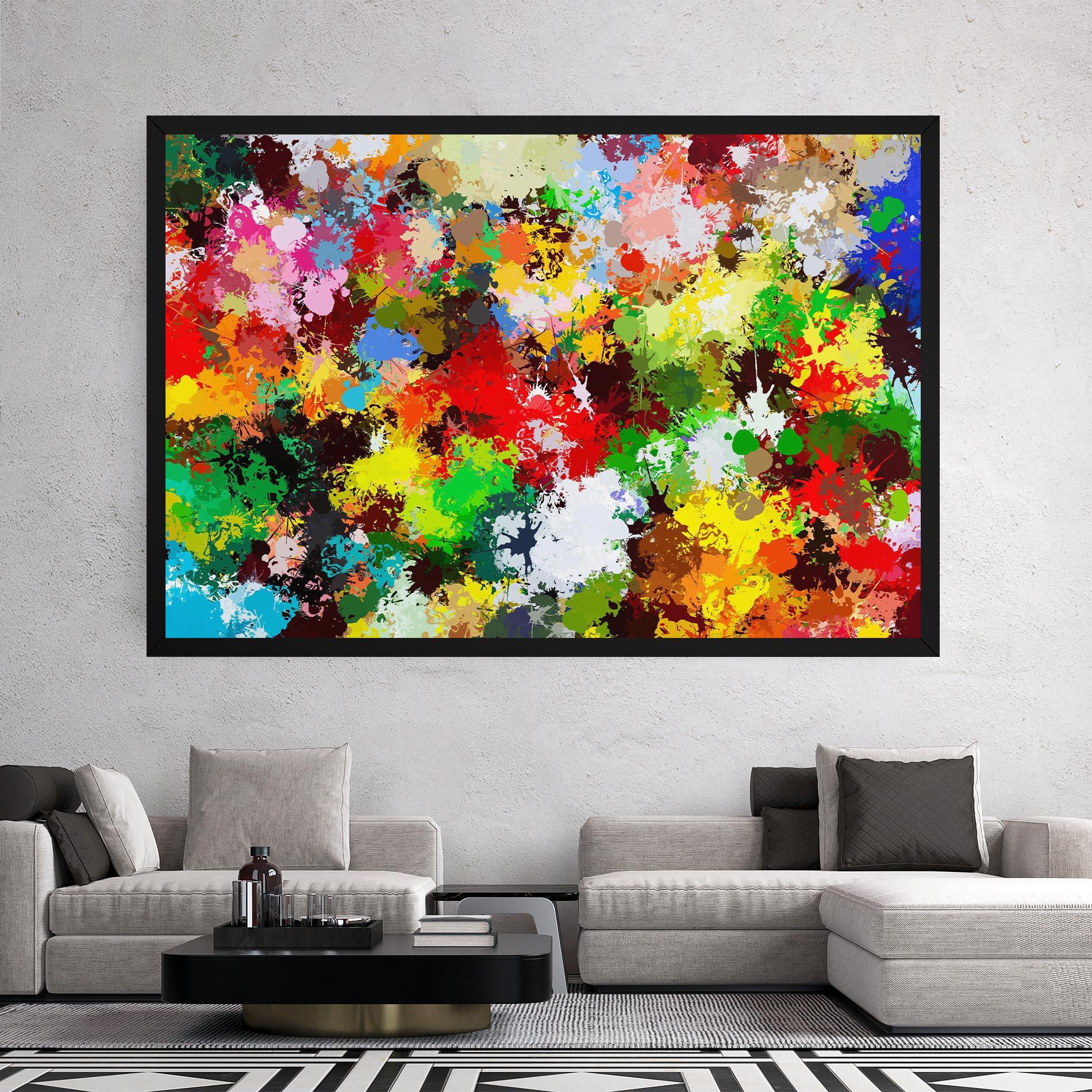 Tablou Canvas Flowers Shaped Stains mockup 2