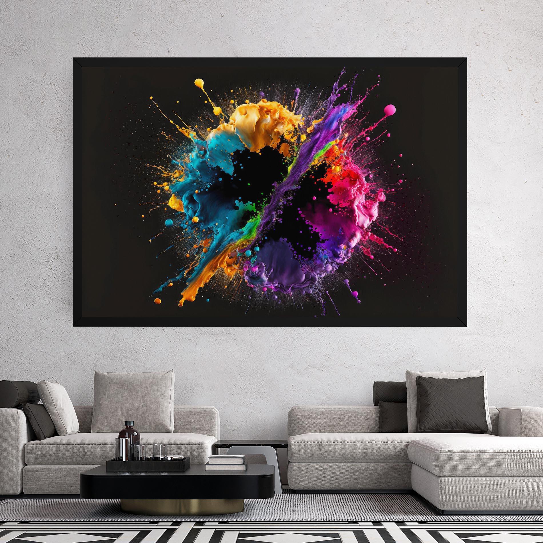 Tablou Canvas Oily Splash Explosion mockup 2