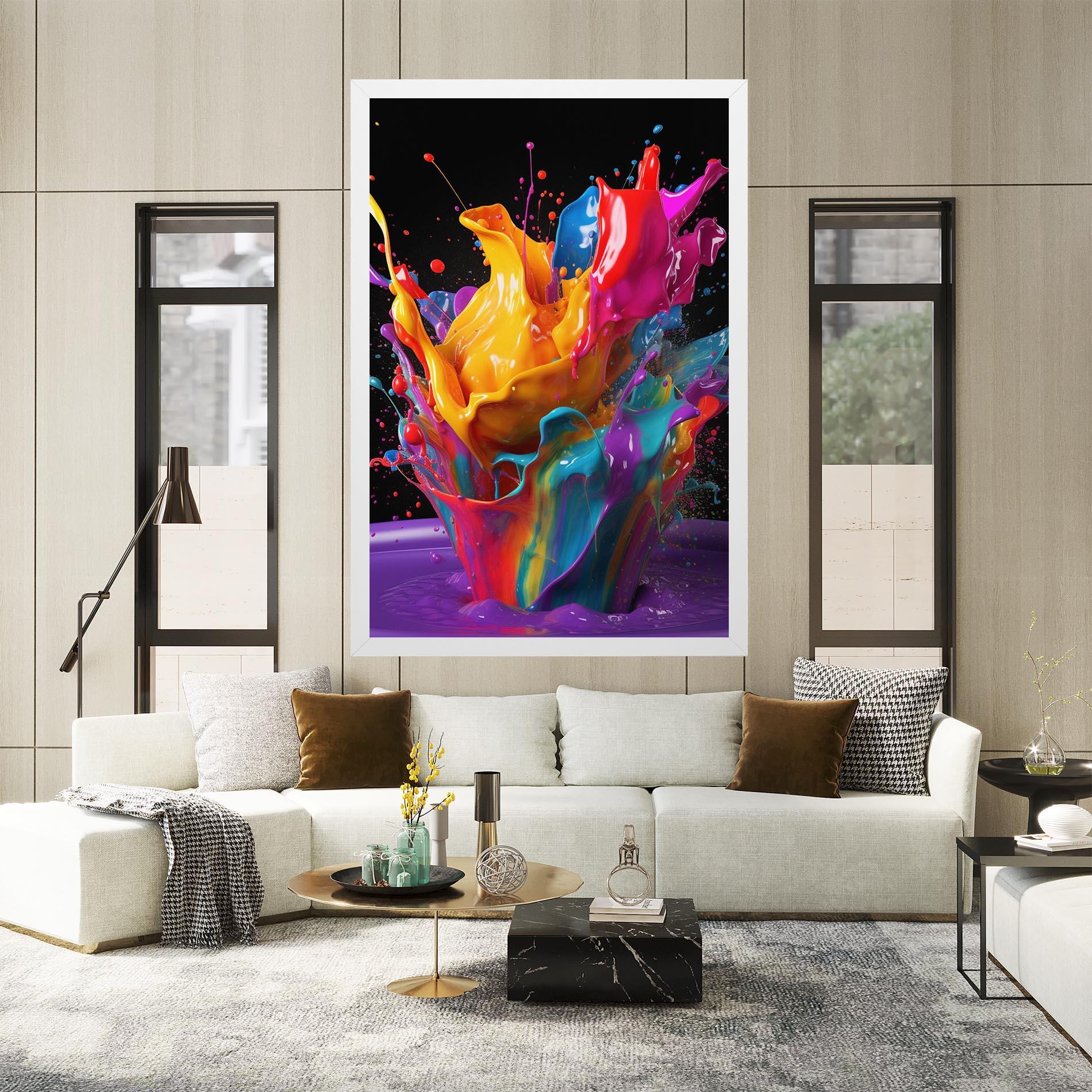 Tablou Canvas Brightly Color Splashing mockup 2