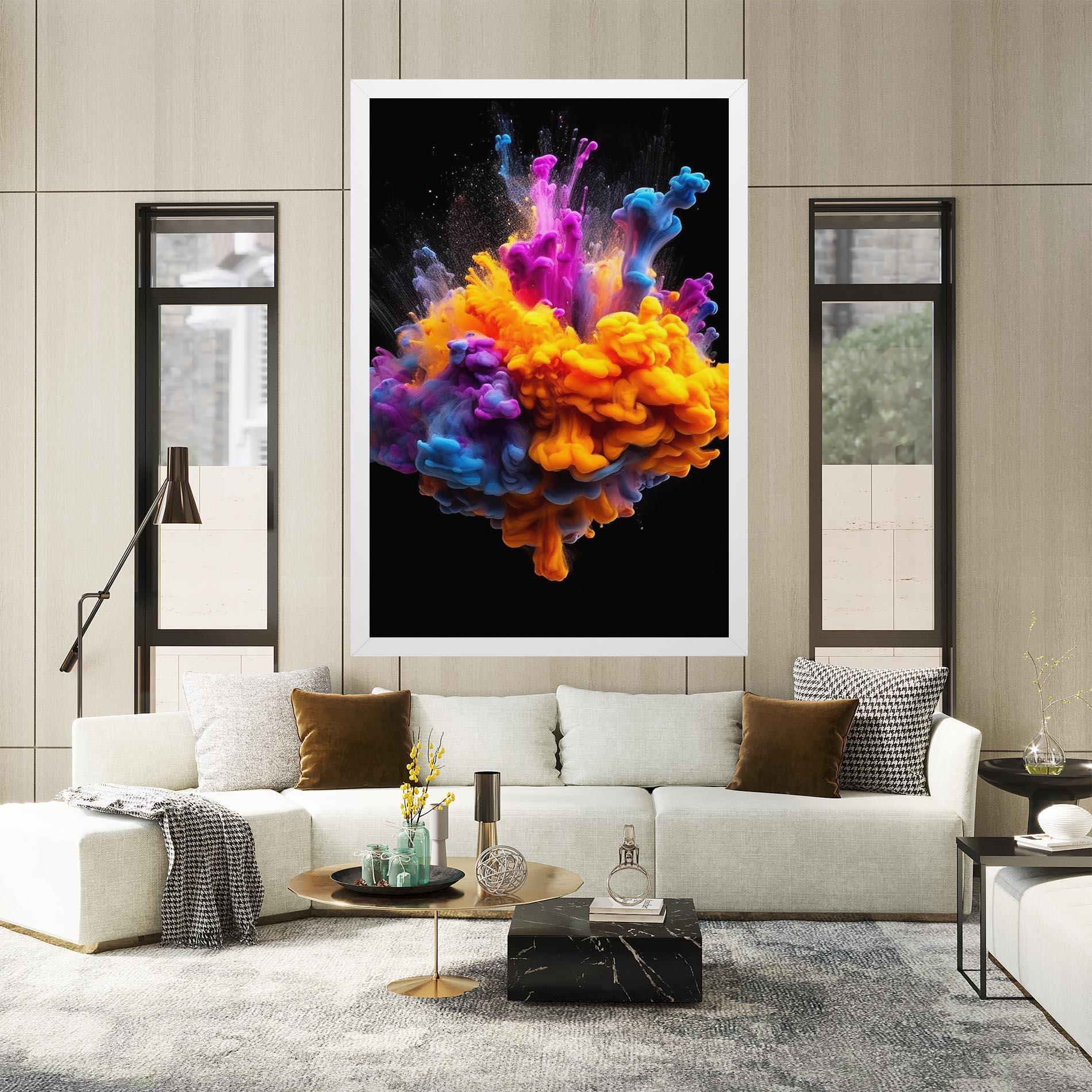 Tablou Canvas Colorful Cloud Liquid mockup 2