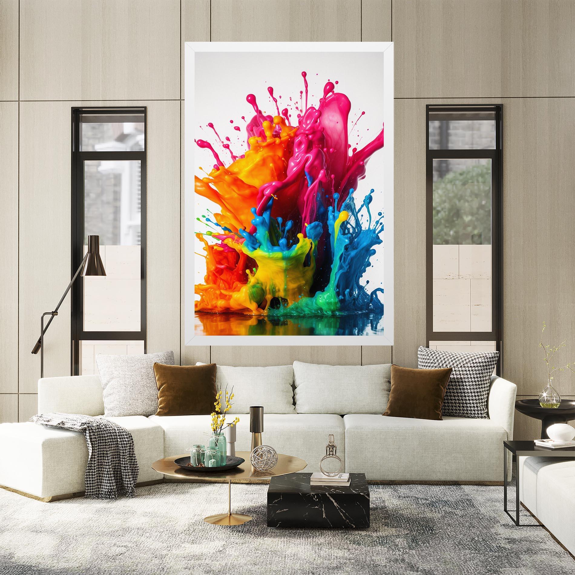 Tablou Canvas Colorful Explosion Paint mockup 2