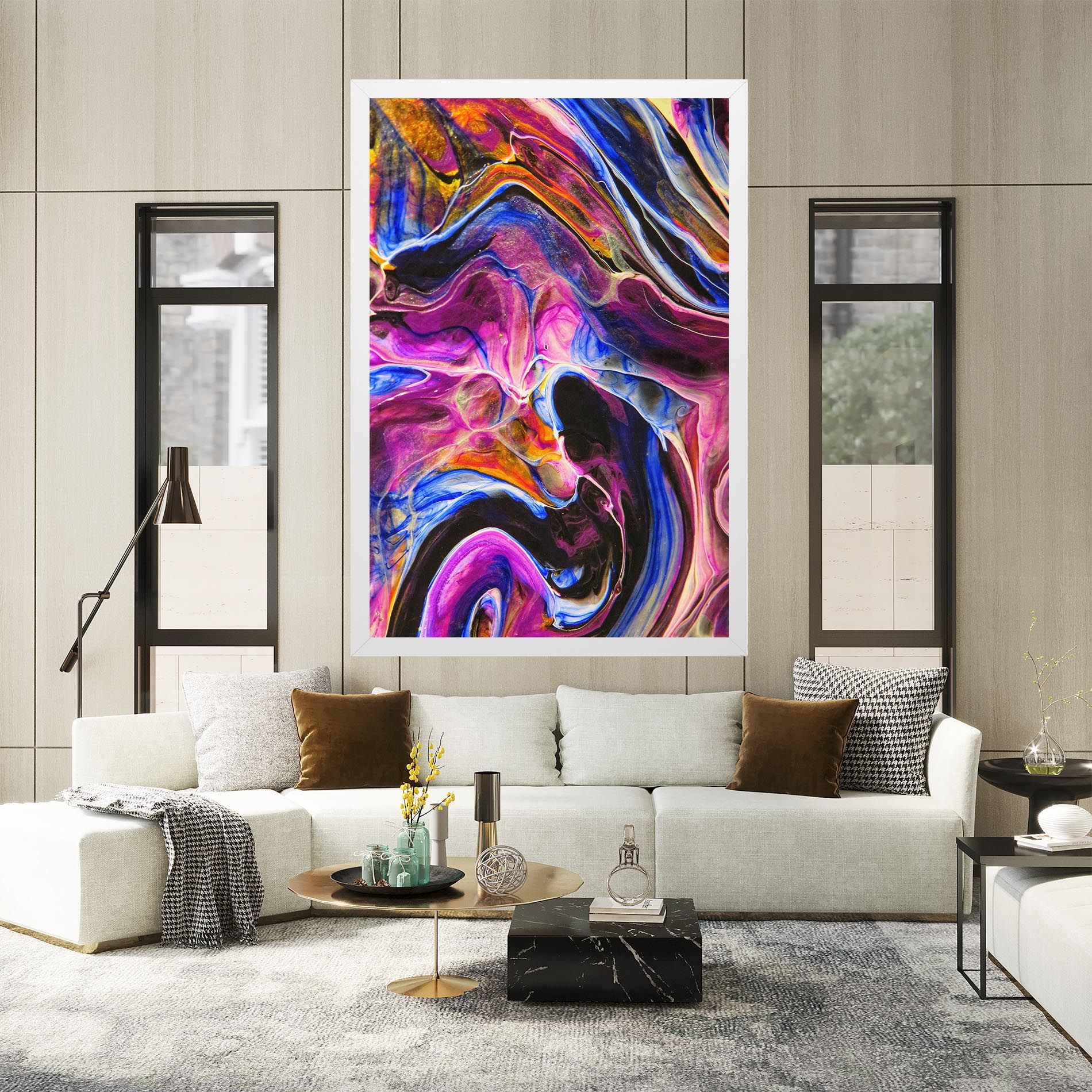 Colourful Abstract Shades mockup 2