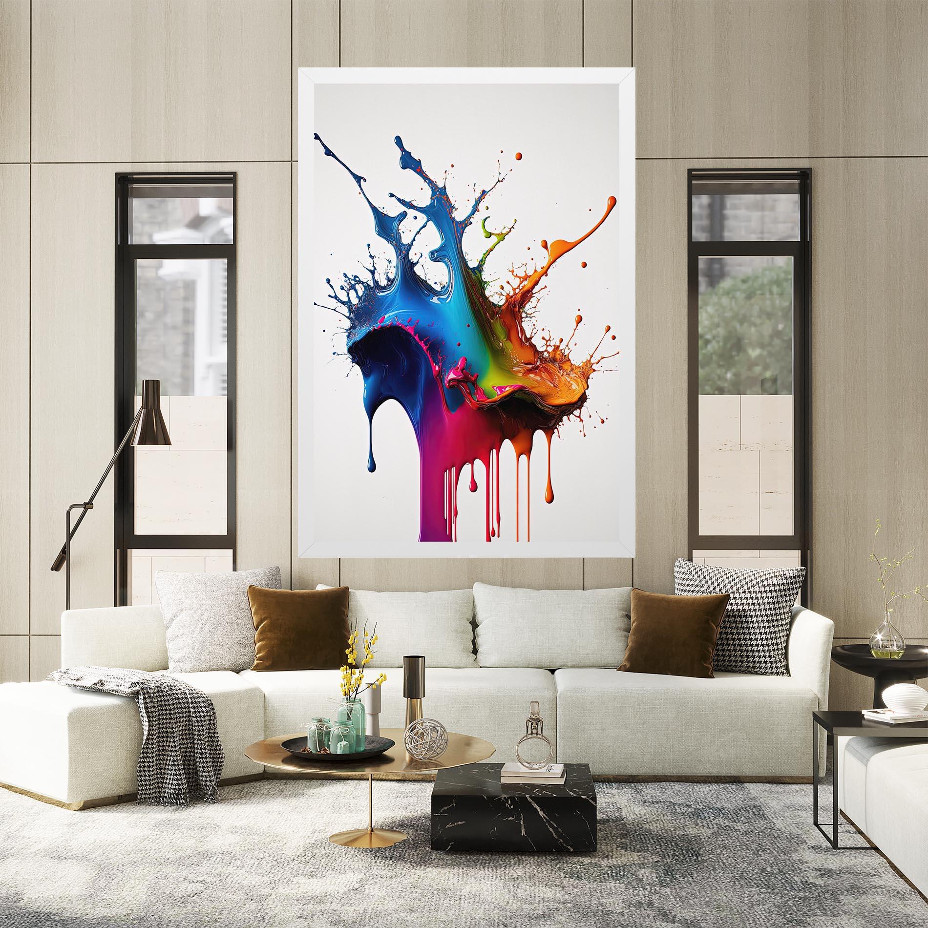 Tablou Canvas Yellow Blue Floating mockup 2