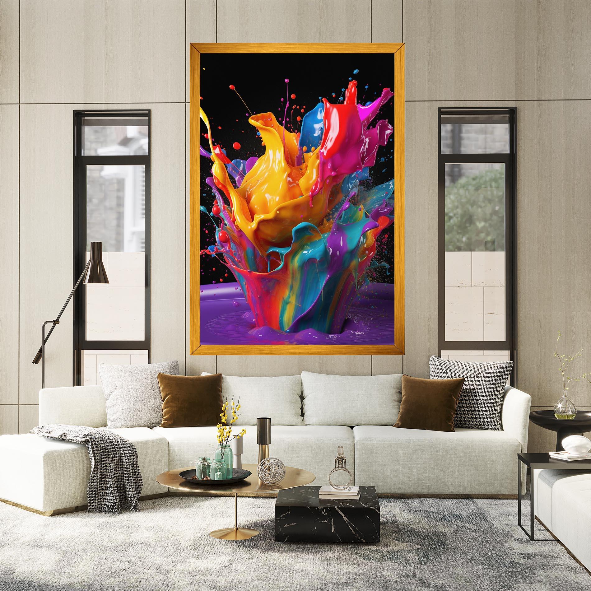 Tablou Canvas Brightly Color Splashing mockup 2