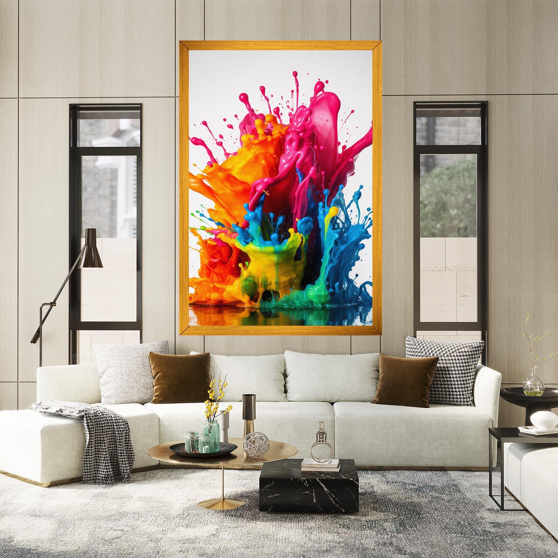 Tablou Canvas Colorful Explosion Paint mockup 2