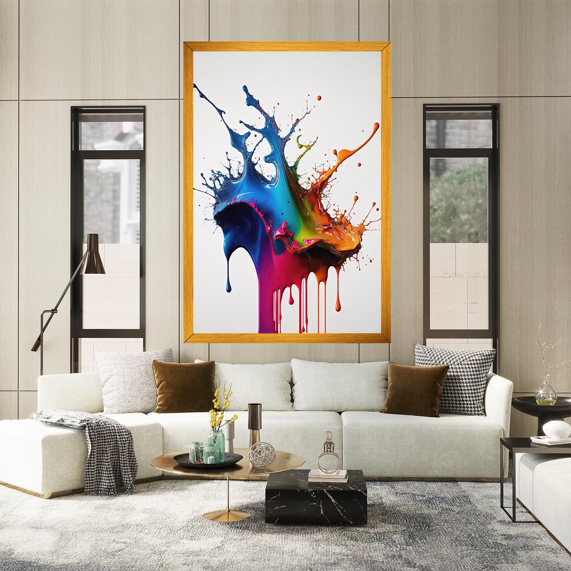 Tablou Canvas Yellow Blue Floating mockup 2