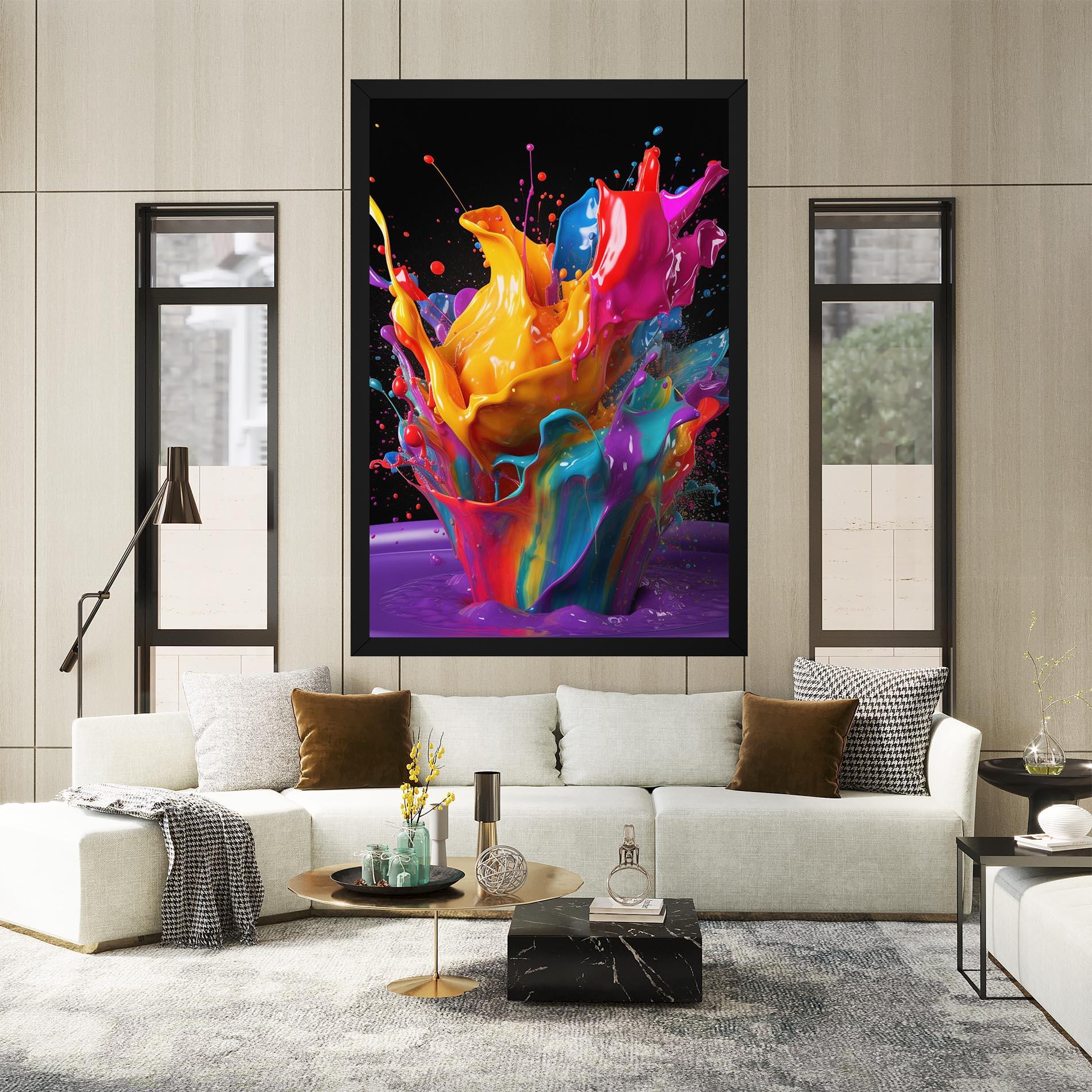 Tablou Canvas Brightly Color Splashing mockup 2