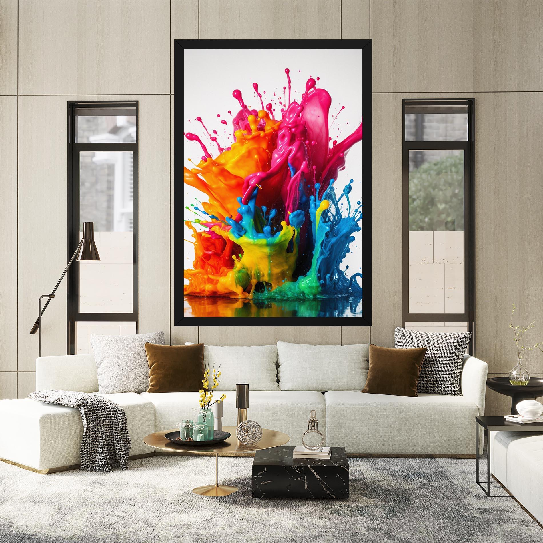Tablou Canvas Colorful Explosion Paint mockup 2