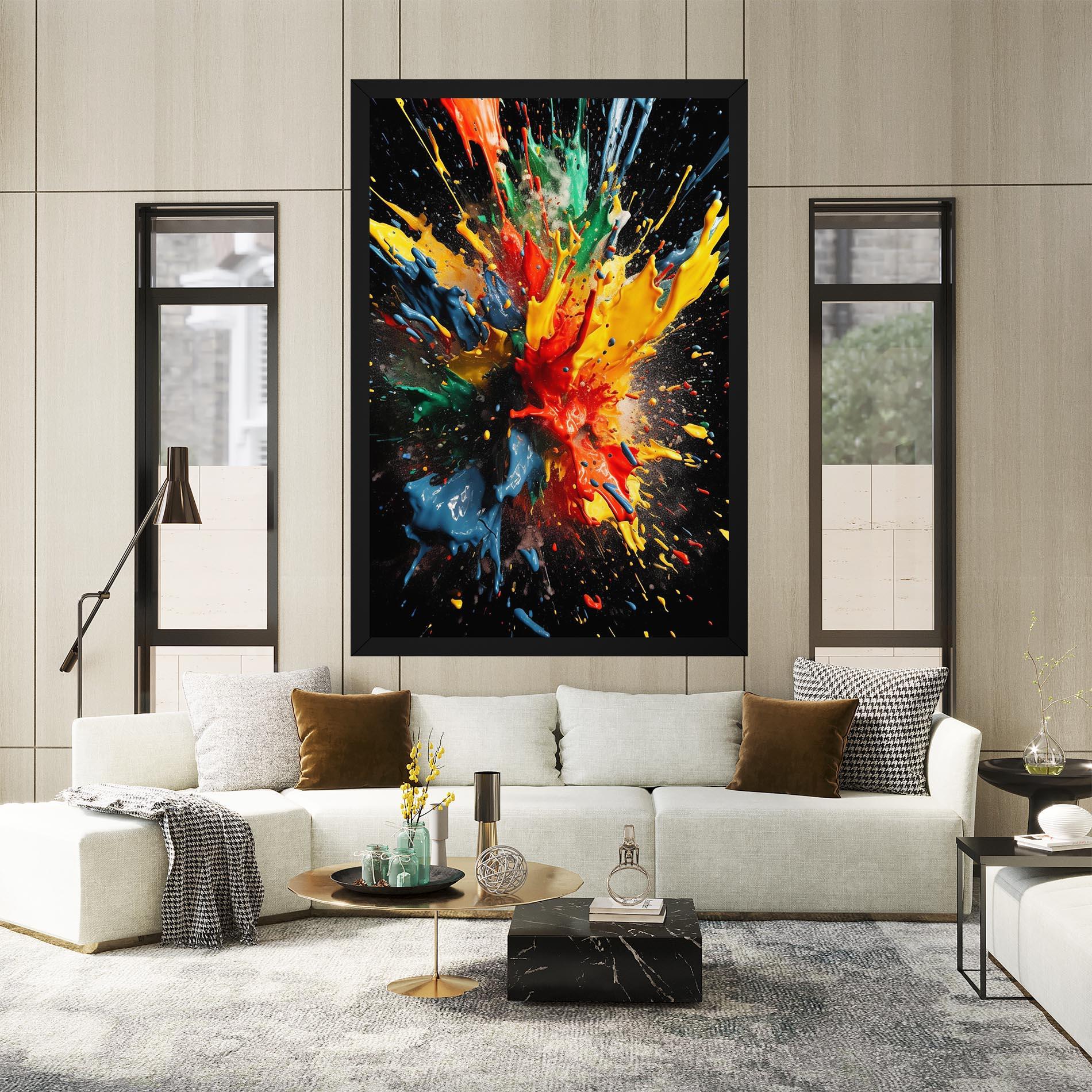 Tablou Canvas Floating Color Splash mockup 2