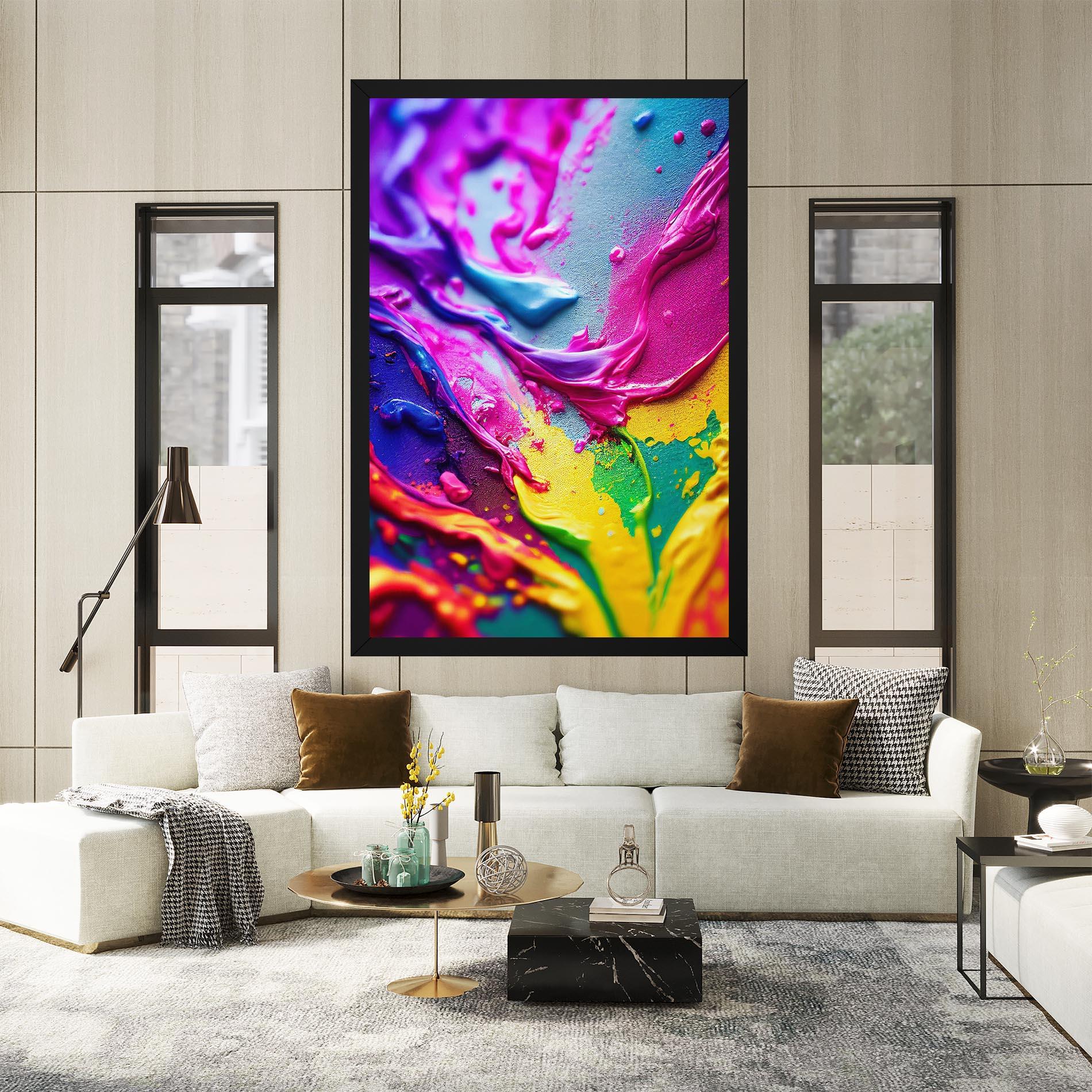 Tablou Canvas Pink Purple Close Up mockup 2