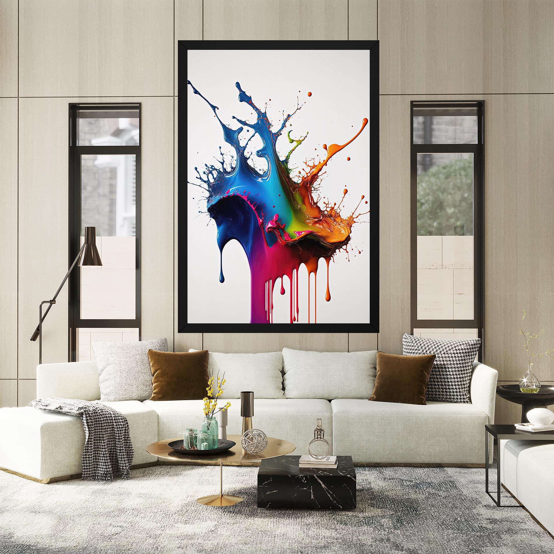 Tablou Canvas Yellow Blue Floating mockup 2