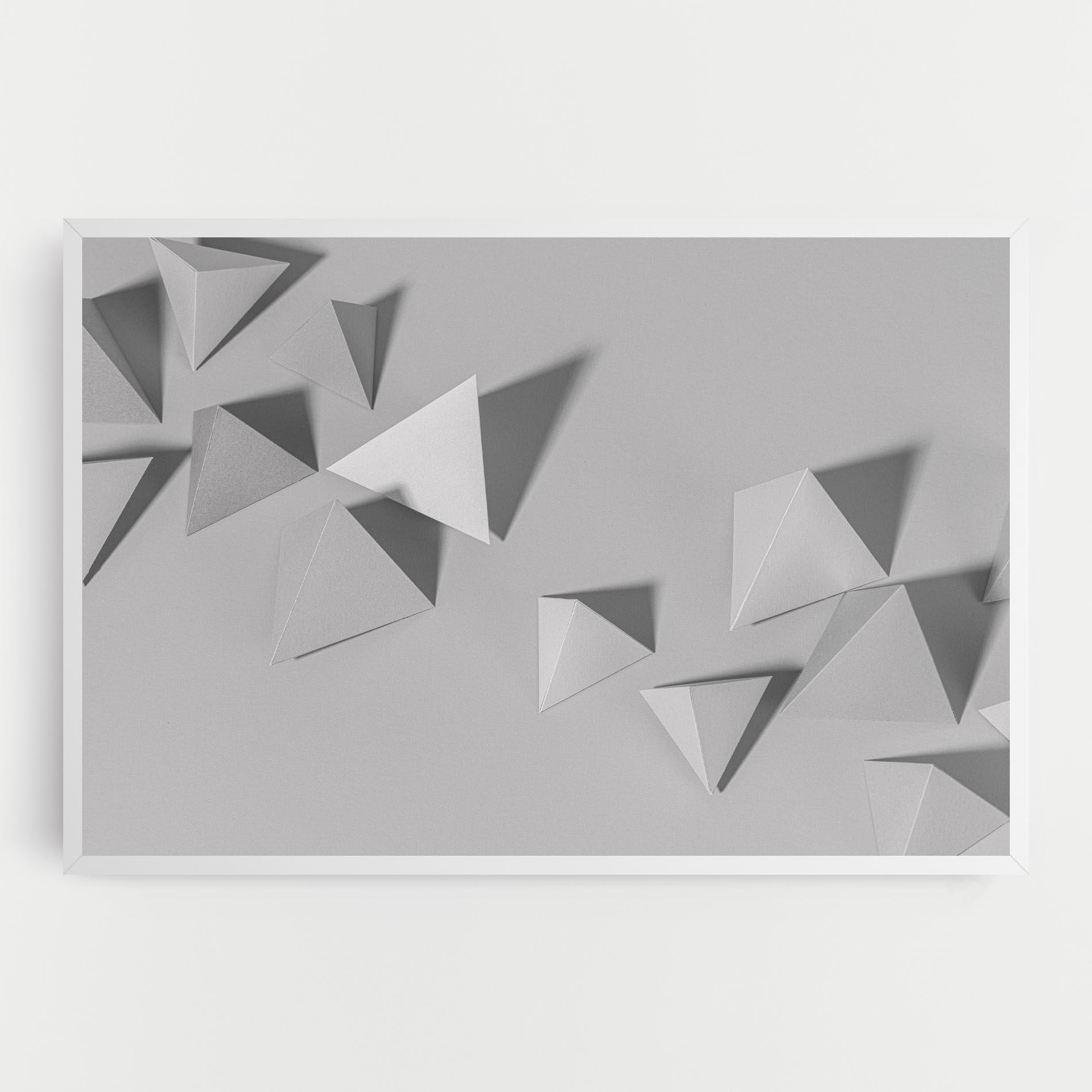 Tablou Canvas 3d White Triangle mockup 0