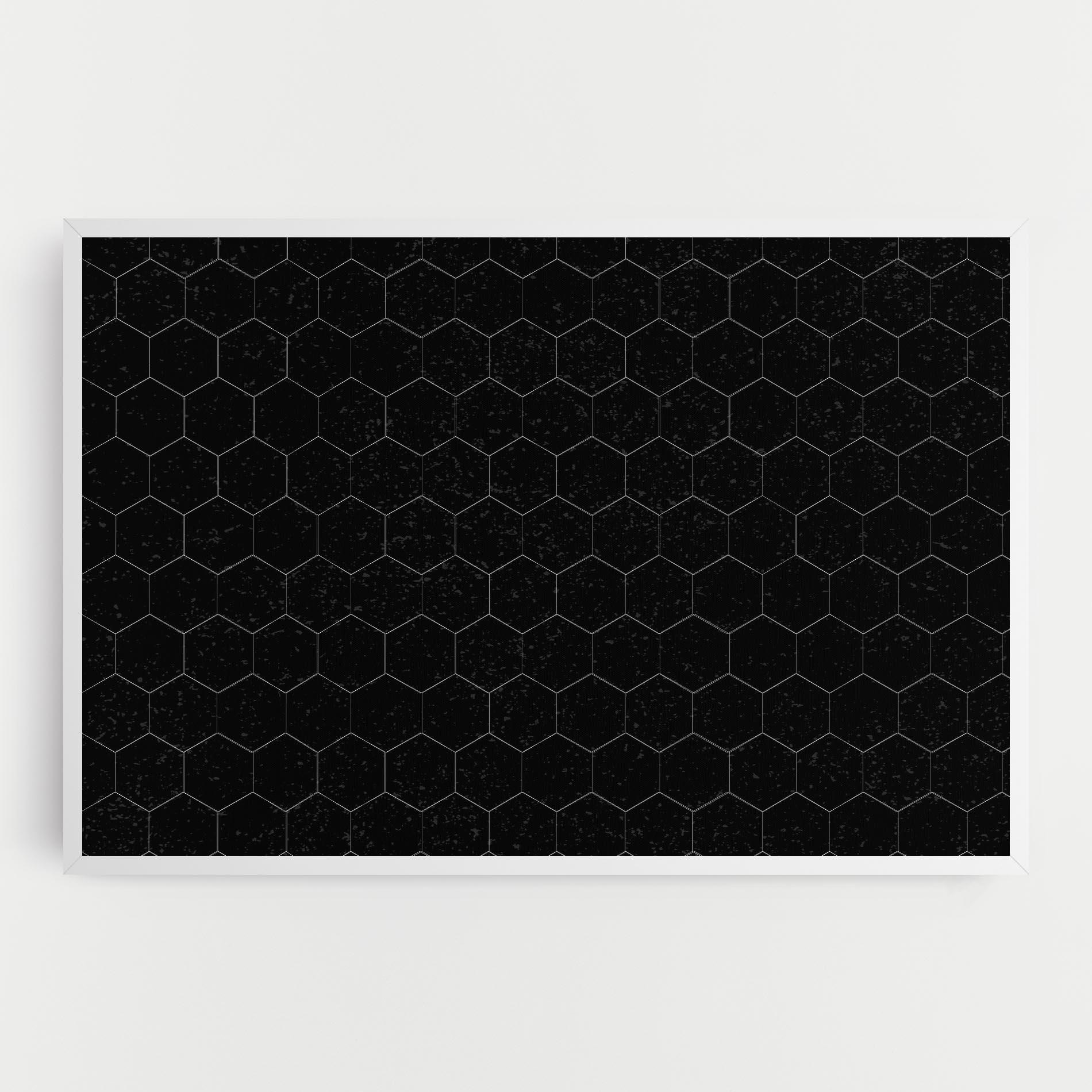 Tablou Canvas Black Hexagon mockup 0