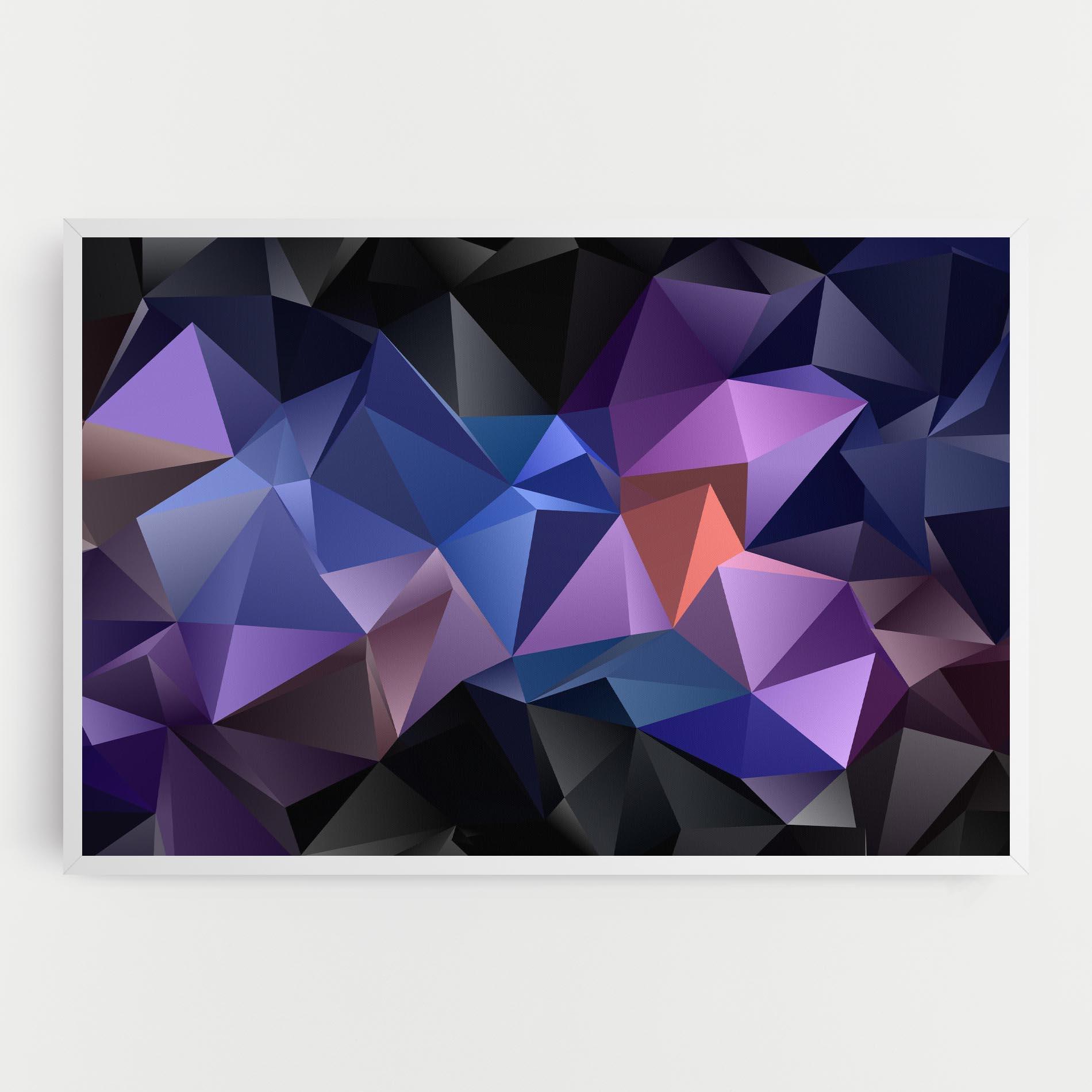 Tablou Canvas Black Purple Triangle mockup 0