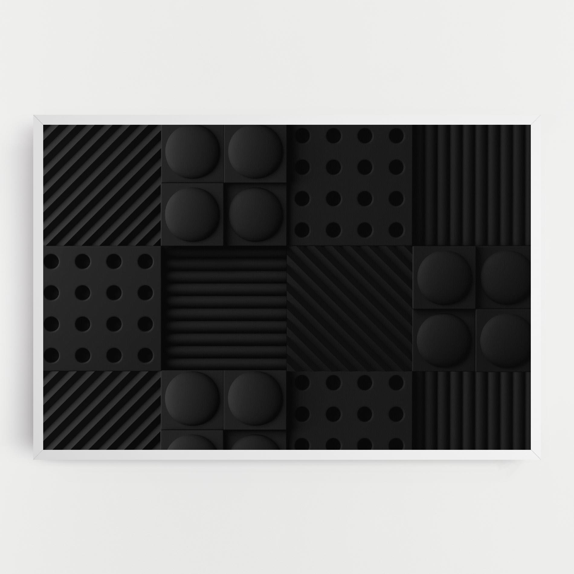 Tablou Canvas Black Square Circle mockup 0