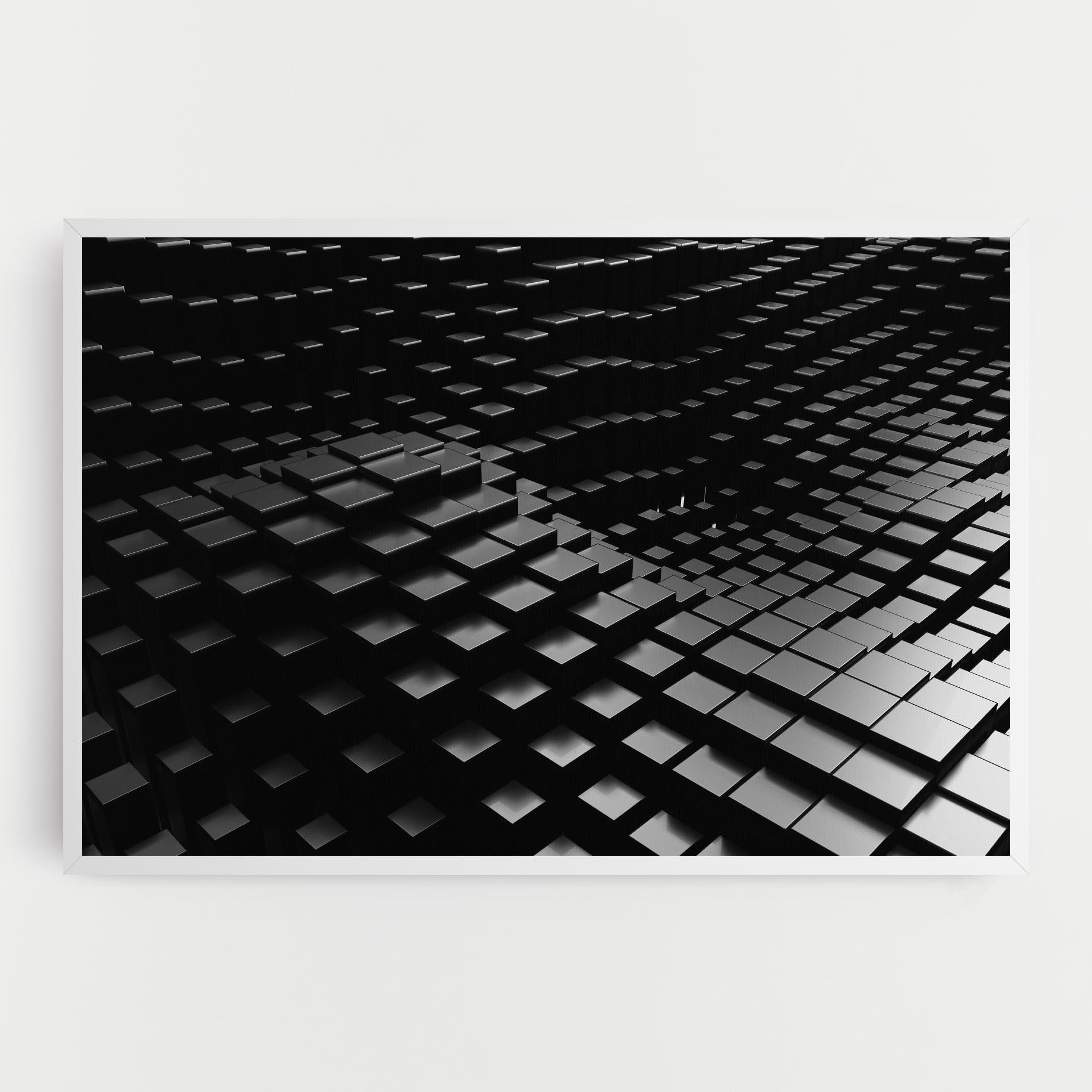 Tablou Canvas Black Square Wave mockup 0