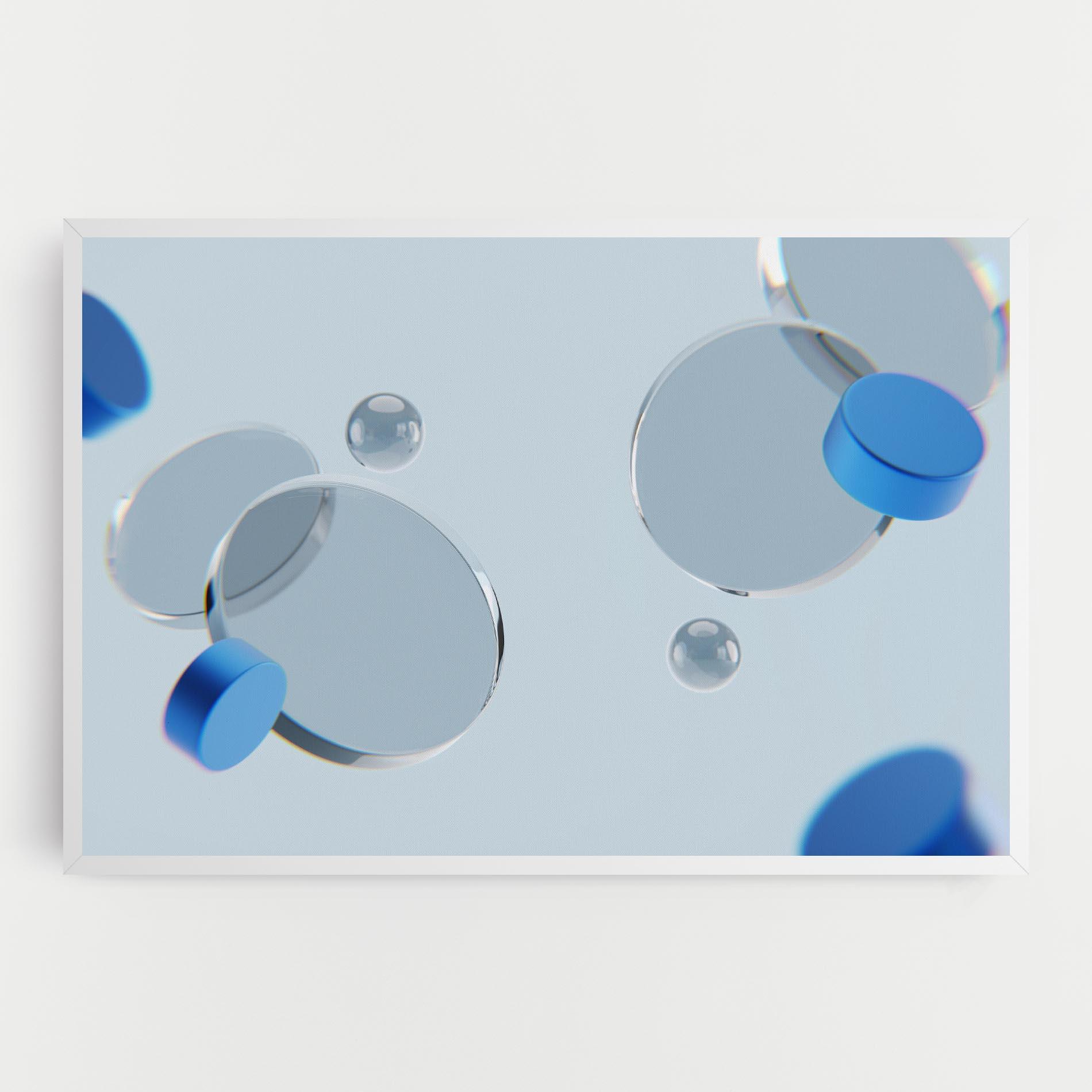 Tablou Canvas Blue Circle Floating mockup 0