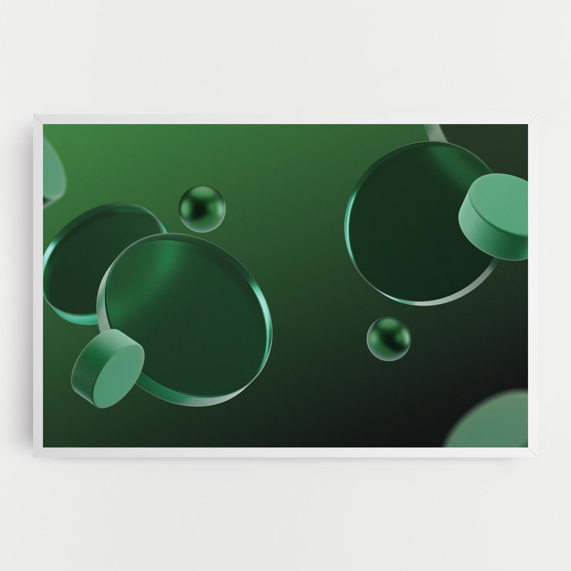 Tablou Canvas Green Circle Floating mockup 0