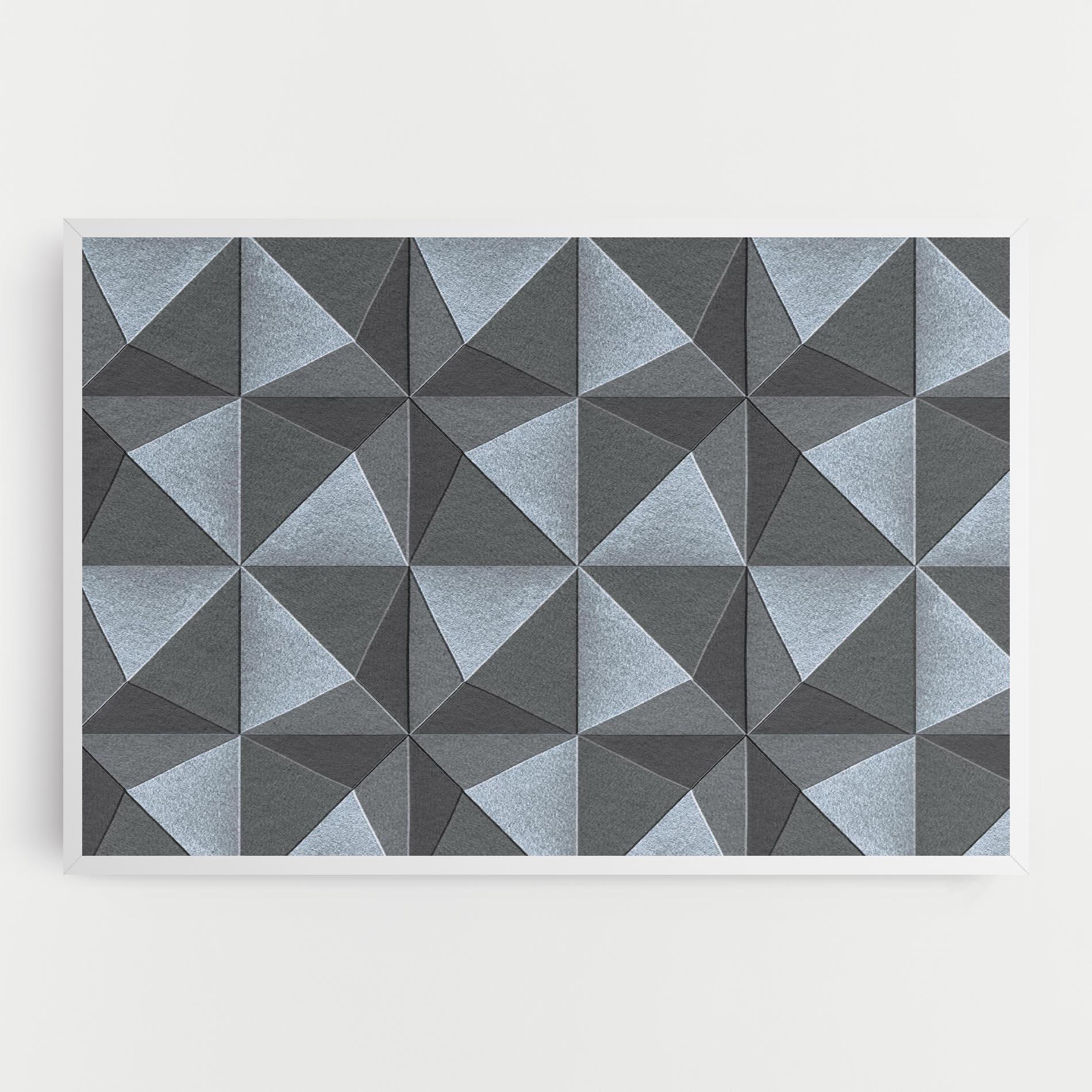Tablou Canvas Grey Triangle Square mockup 0