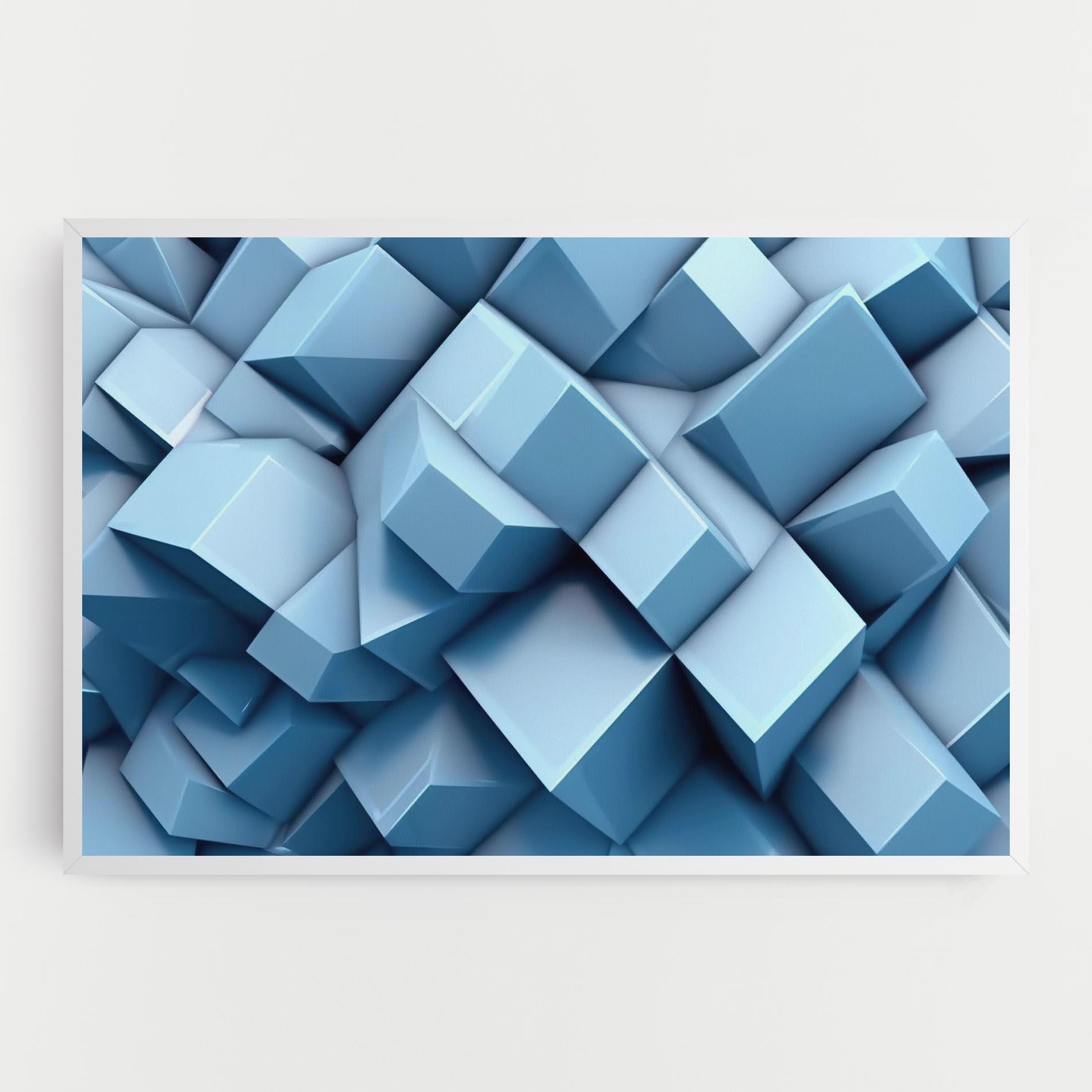Tablou Canvas Light Blue Shapes Mix mockup 0