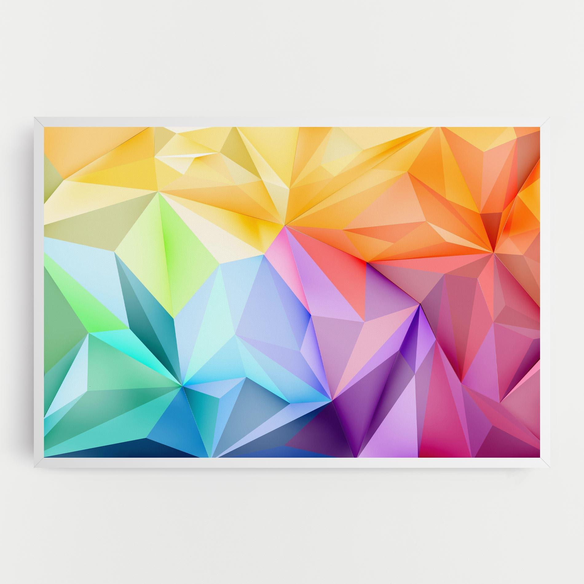Tablou Canvas Rainbow Triangle Mix mockup 0