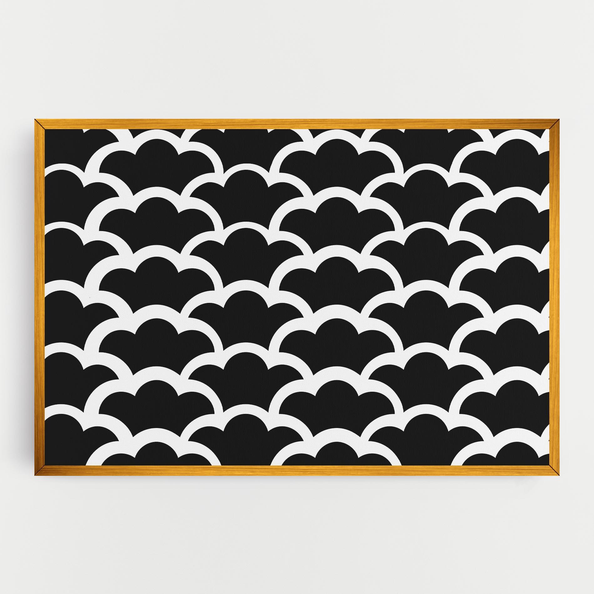 Tablou Canvas Black Clouds mockup 0