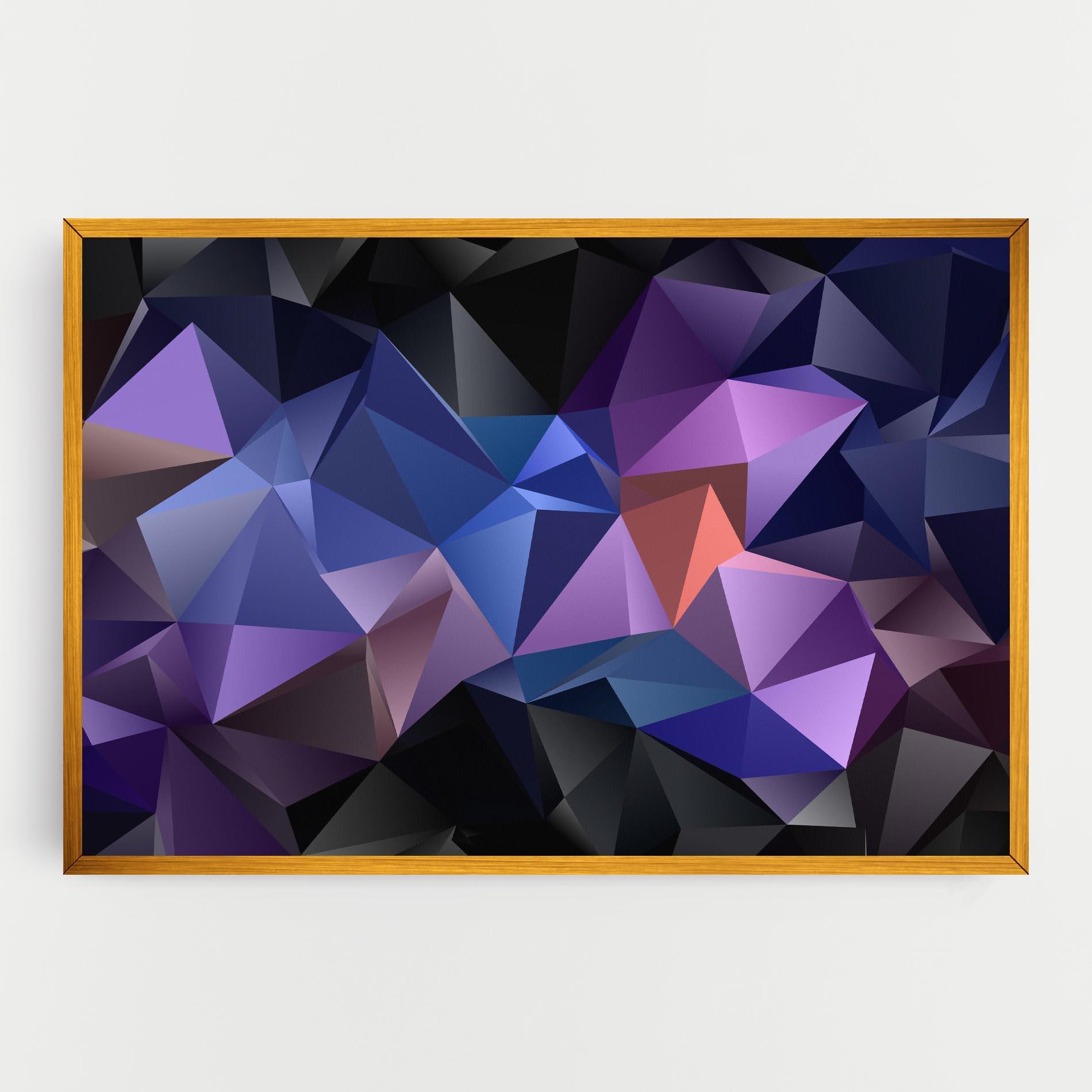 Tablou Canvas Black Purple Triangle mockup 0