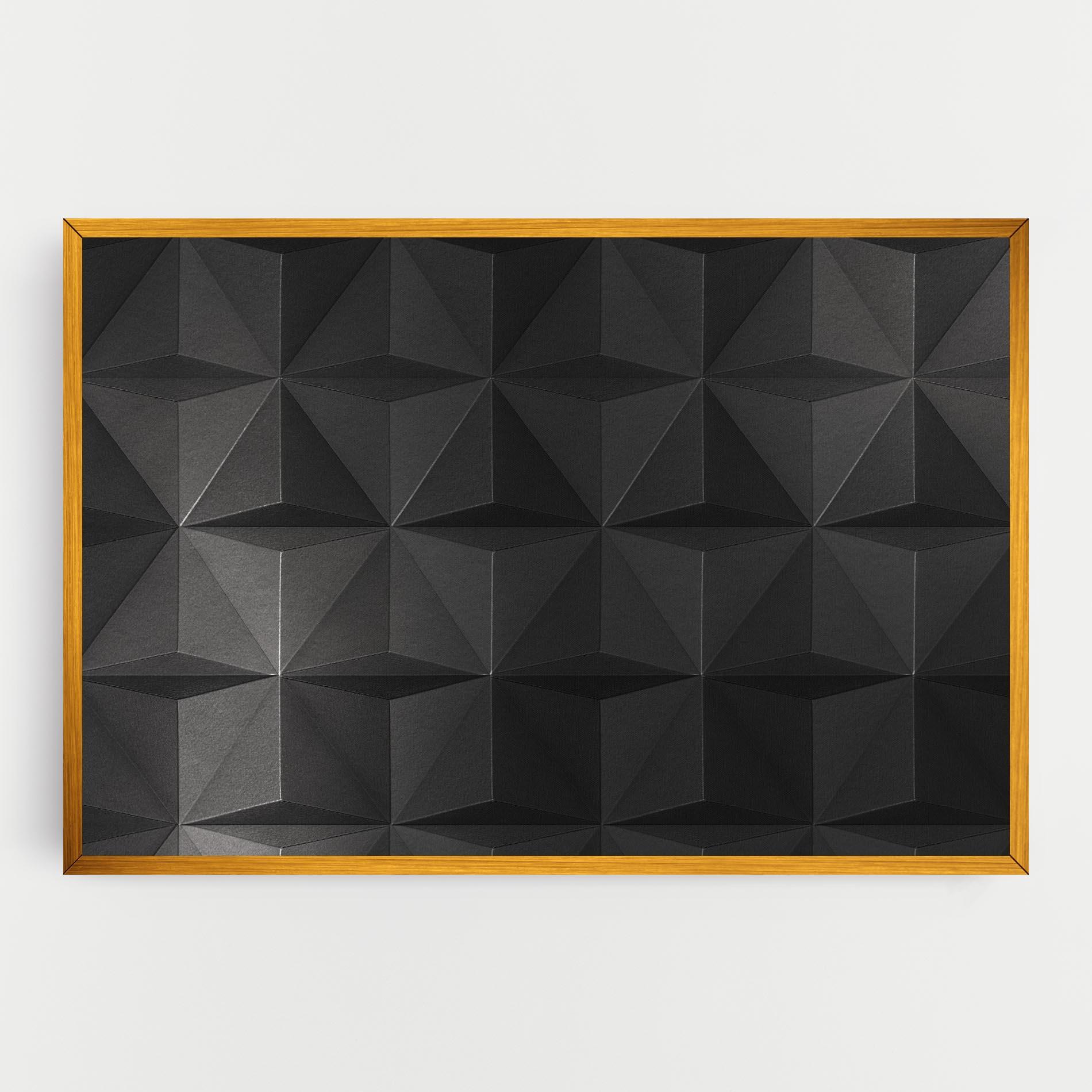 Tablou Canvas Black Shade Triangle mockup 0