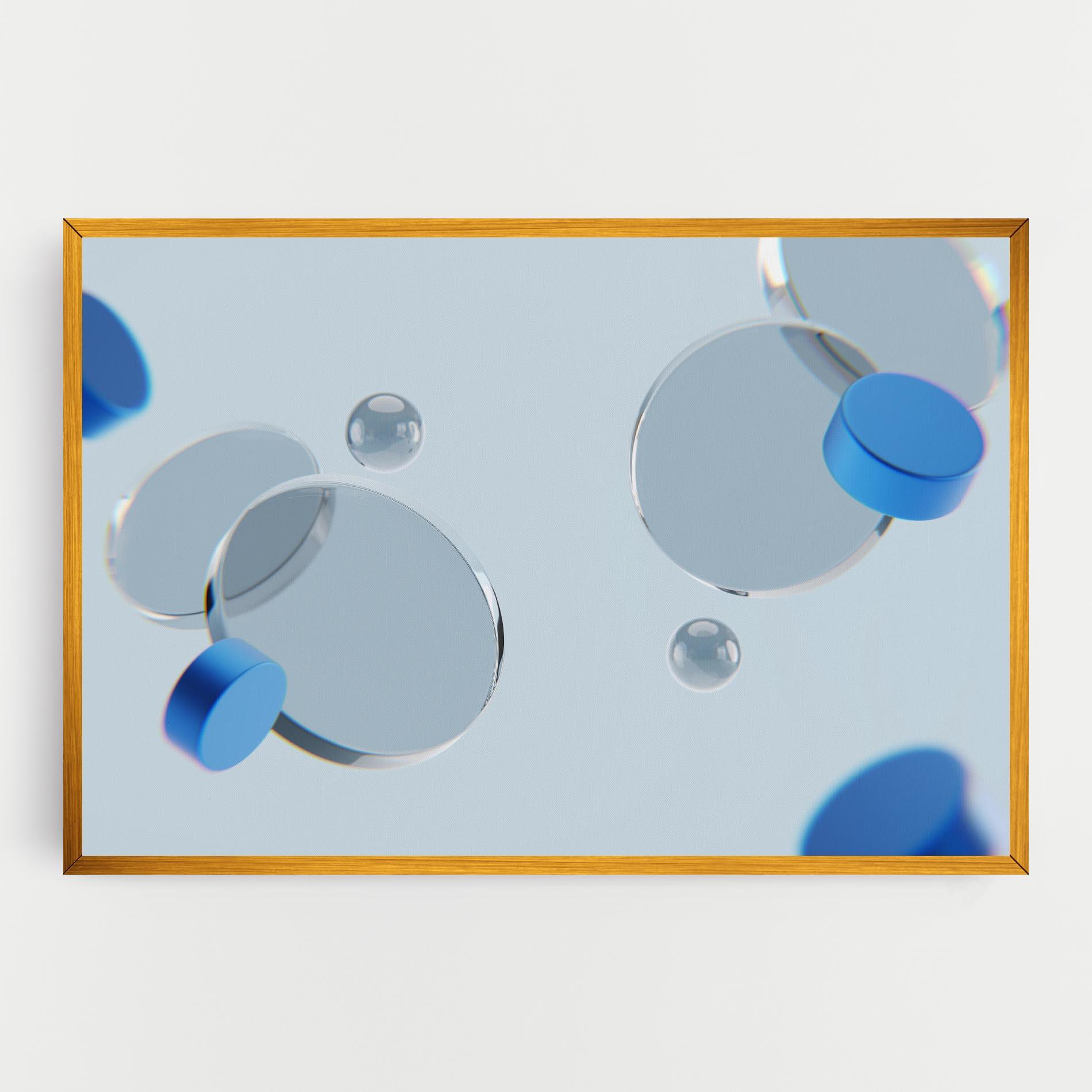 Tablou Canvas Blue Circle Floating mockup 0