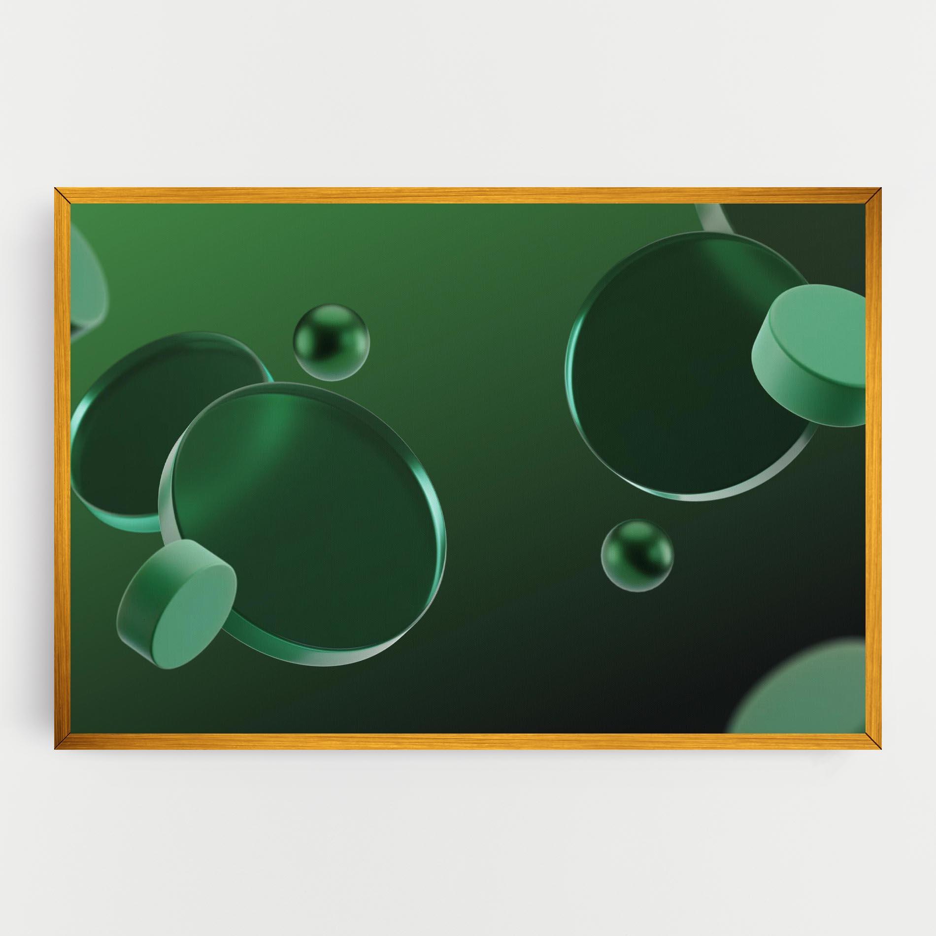Tablou Canvas Green Circle Floating mockup 0