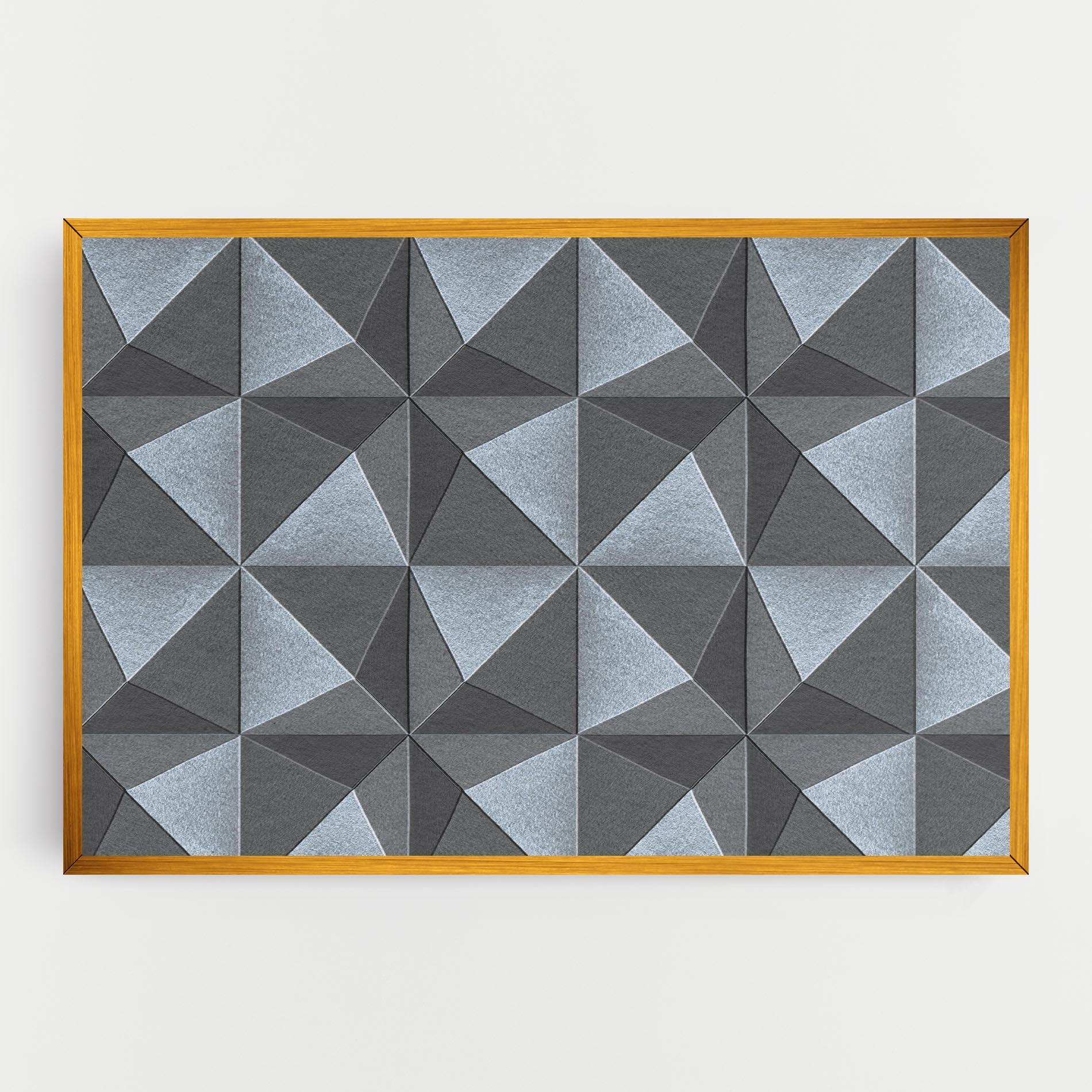 Tablou Canvas Grey Triangle Square mockup 0