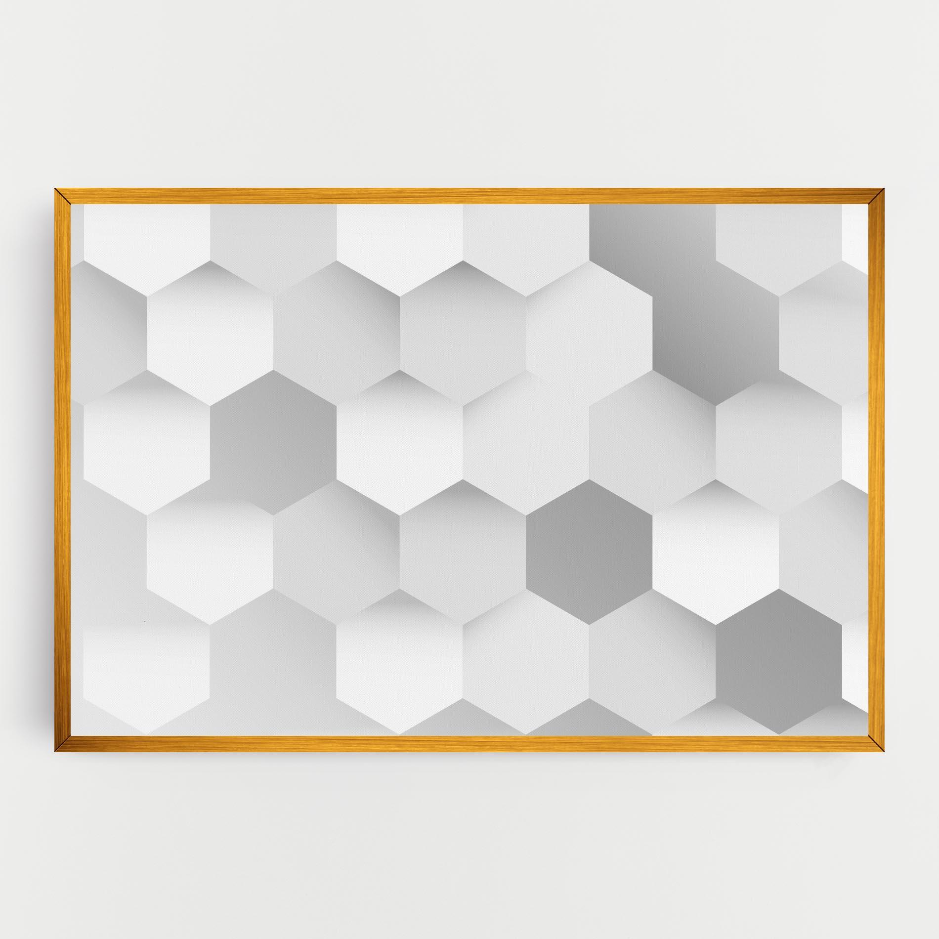 Tablou Canvas Grey White Triangle mockup 0