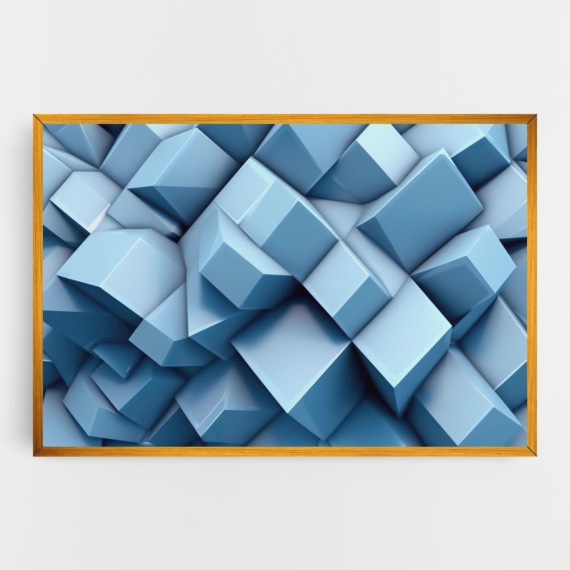 Tablou Canvas Light Blue Shapes Mix mockup 0