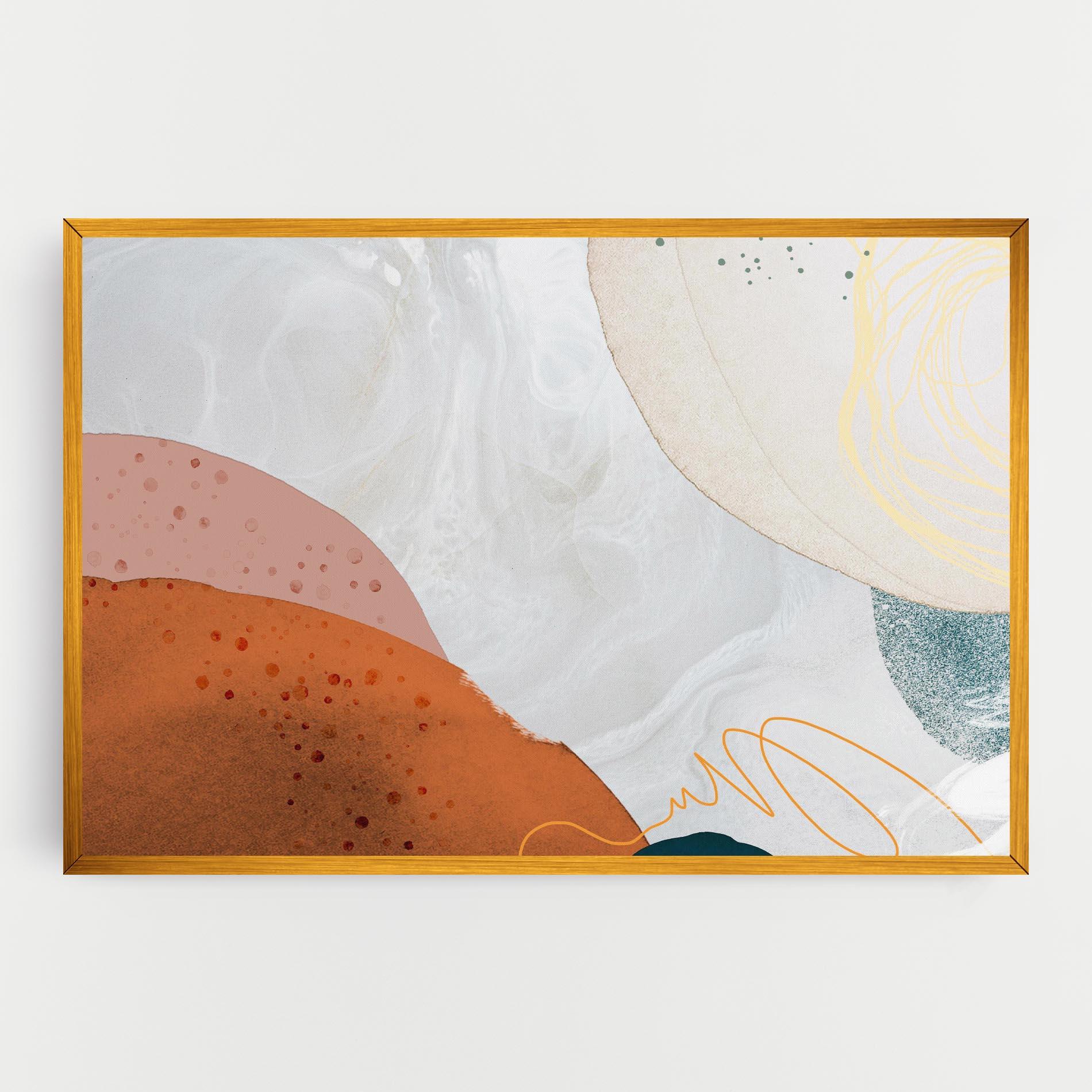 Tablou Canvas Orange Yellow Line mockup 0