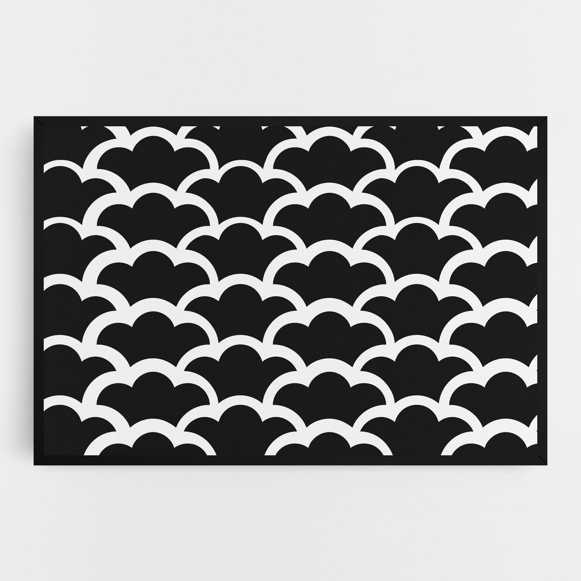 Tablou Canvas Black Clouds mockup 0