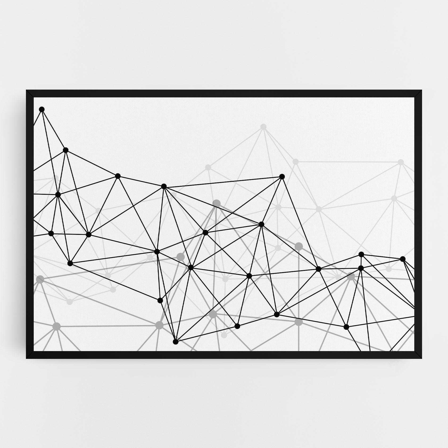 Tablou Canvas Black Connecting mockup 0