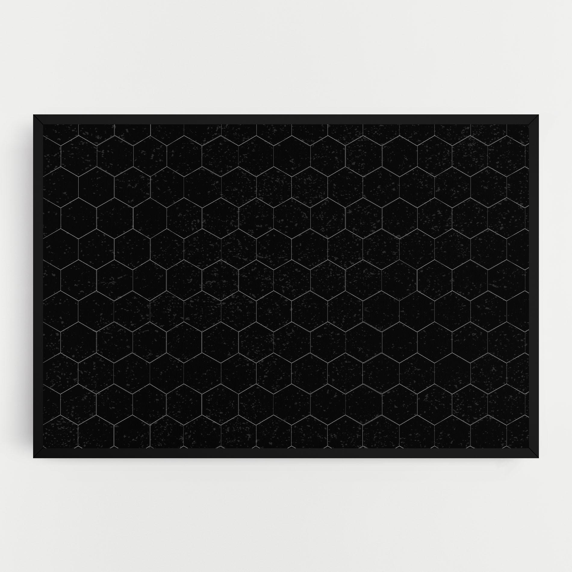 Tablou Canvas Black Hexagon mockup 0